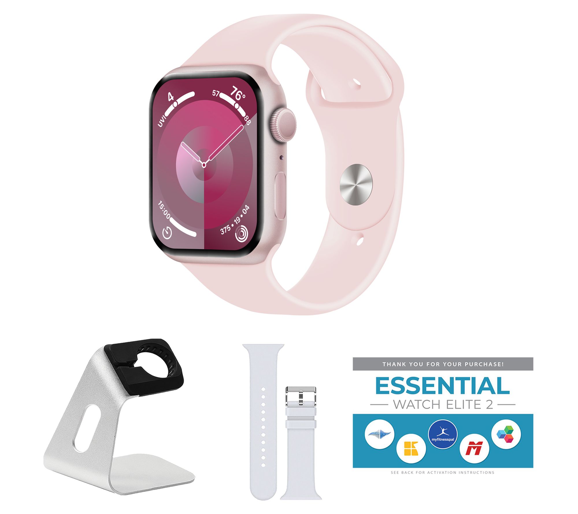 Apple Watch Series 9 41mm S/M GPS Smartwatch w/  Accessories