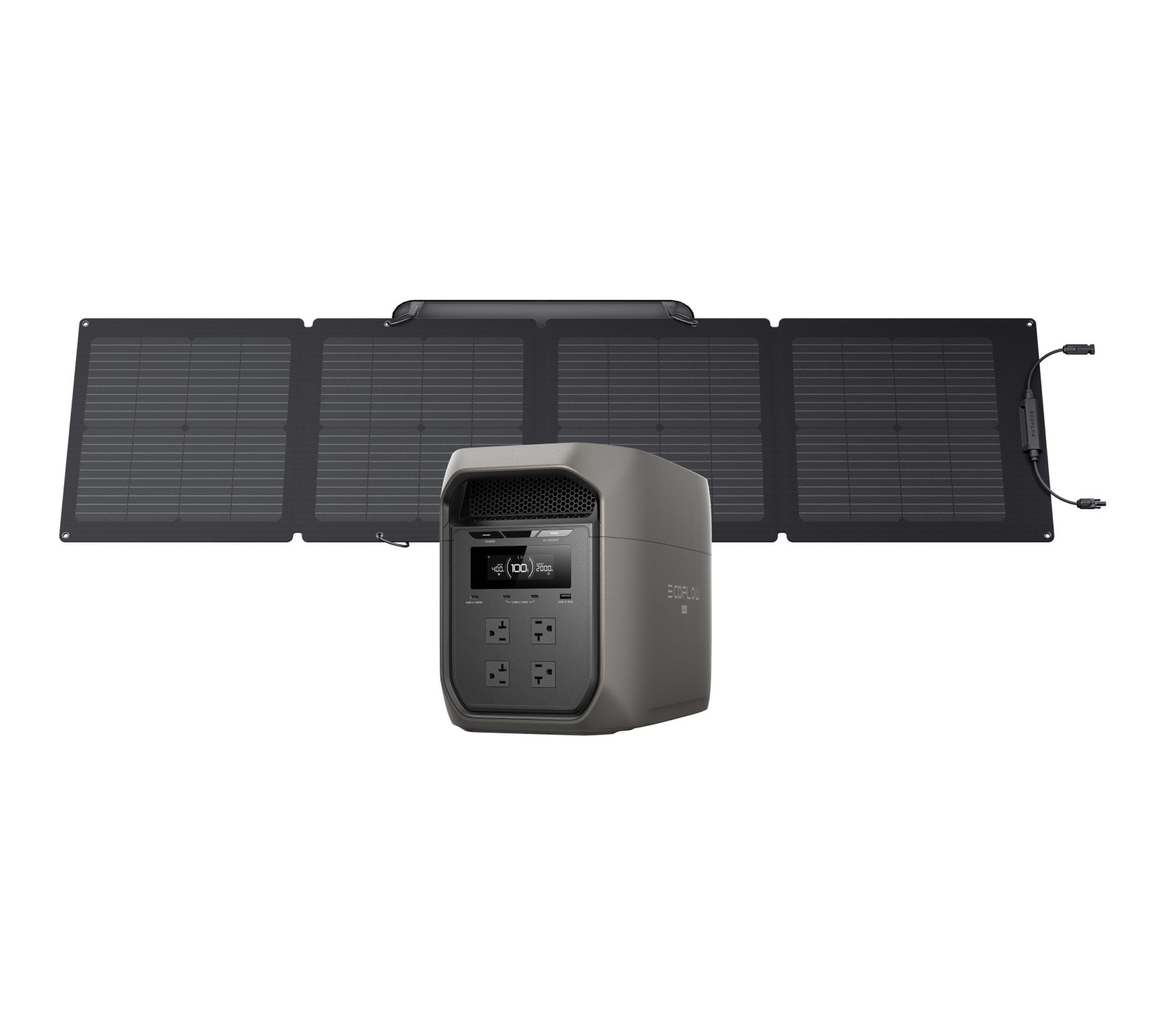 Ecoflow Delta 3 Max 2048Wh Power Station & 110W Solar Panel