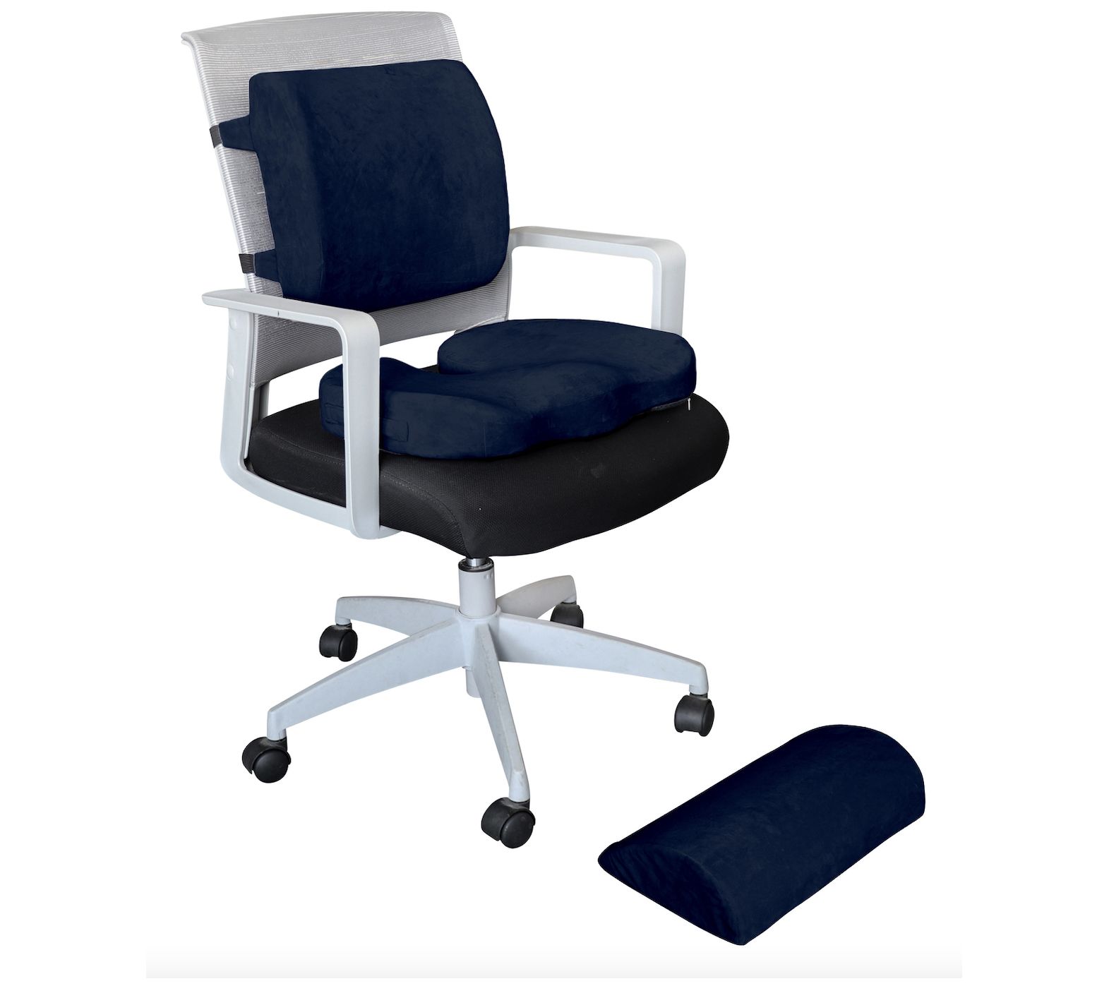 WFH Essentials 3-Piece Memory Foam Ergonomic Chair Kit