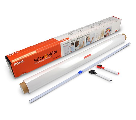 Royal 24" Stick & Write Portable Whiteboard with Markers