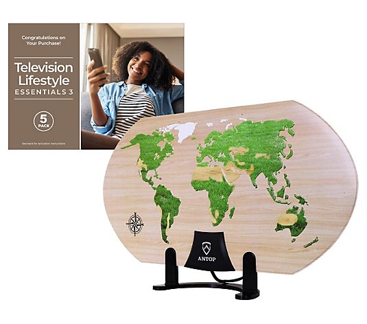 Antop AT-123 Indoor Map Style HDTV Antenna Bundle