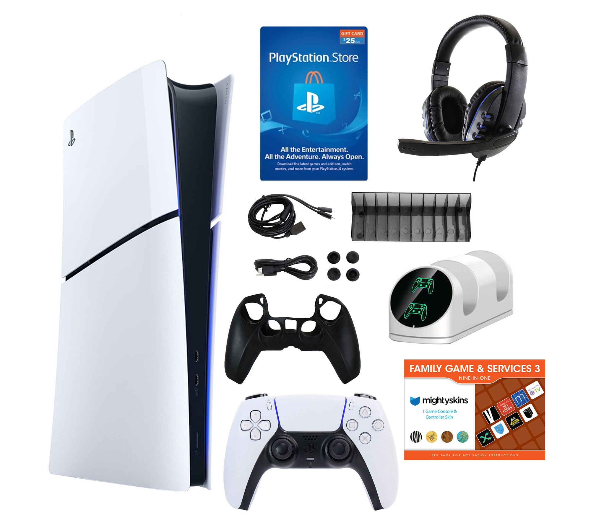 PS5 Slim Digital 1TB Console with PSN Gift Card Bundle