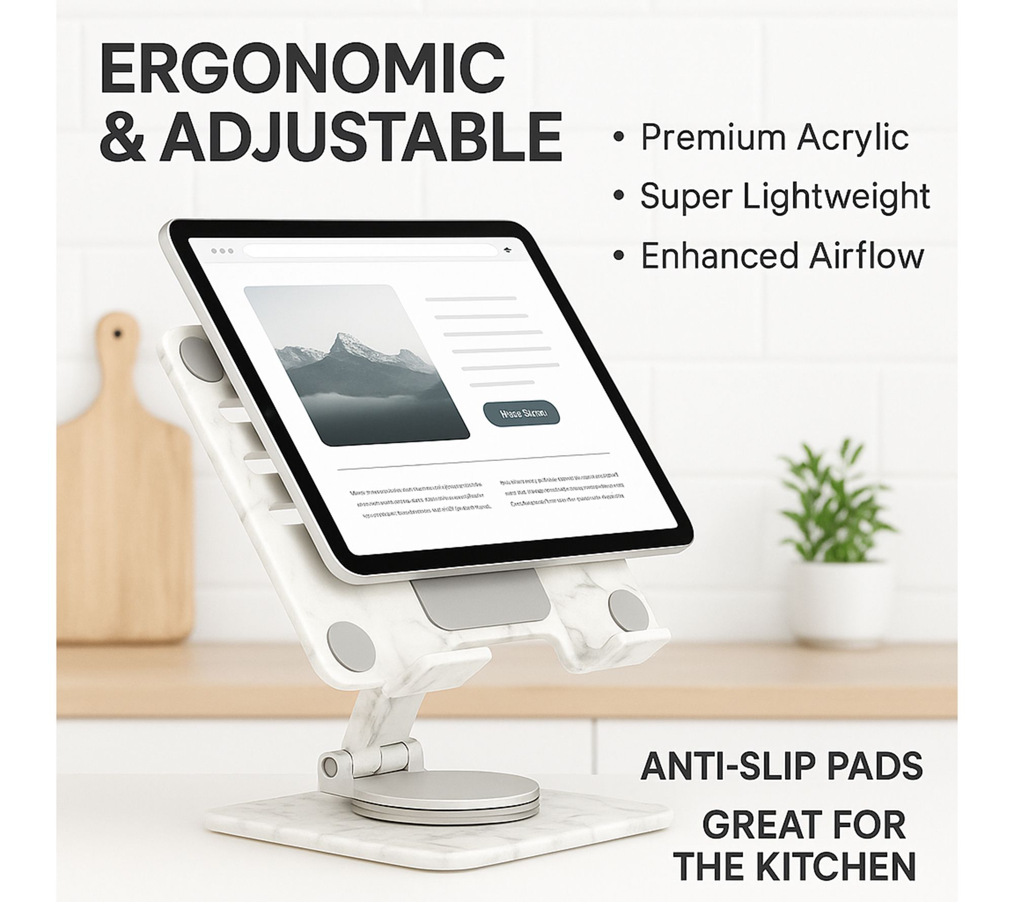 JOIOT Swivel Tablet Stand With 360 Rotating Base