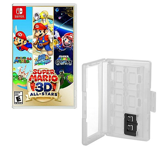 Nintendo Switch Game Caddy w/ Super Mario All Stars 3D Game