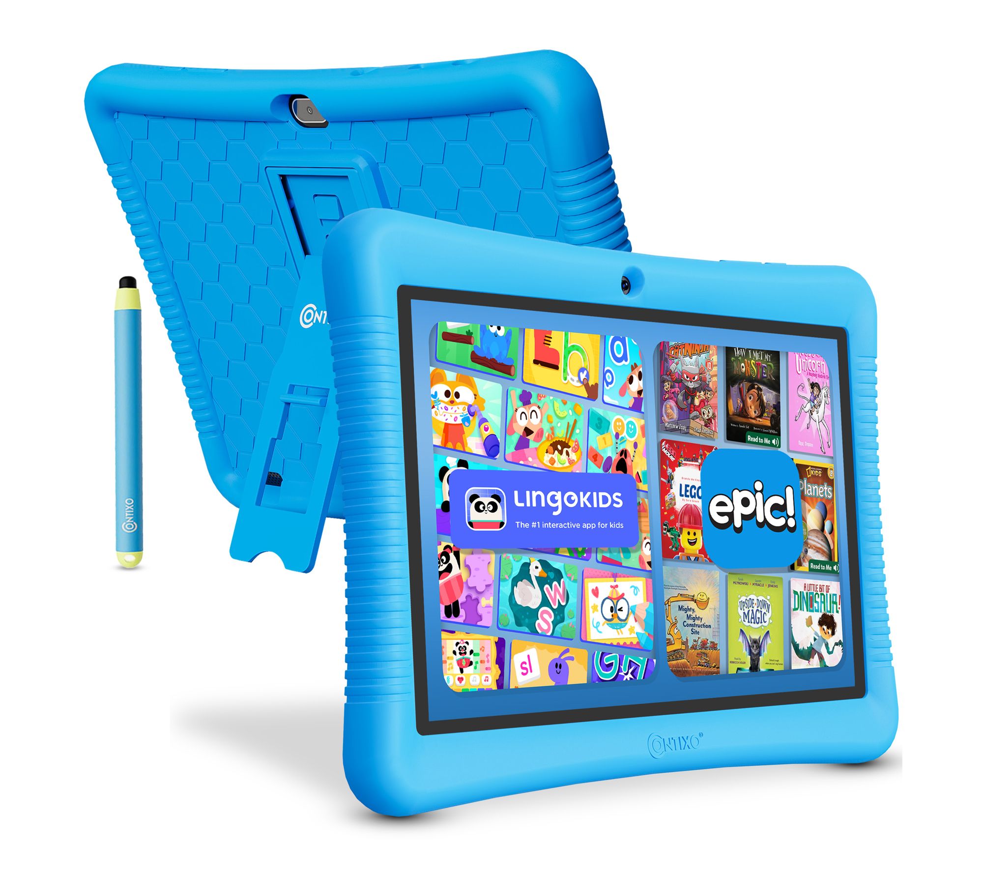 Contixo K102 10" Kids Tablet with Epic! & Lingokids 32GB