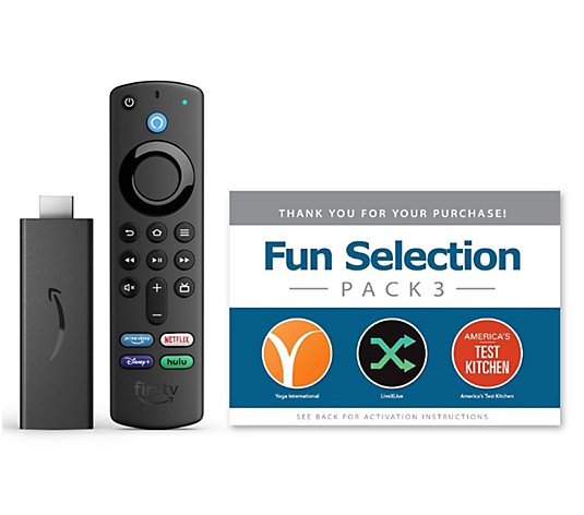 Amazon Fire TV Stick w/ Alexa Voice Remote, TV Controls and Voucher