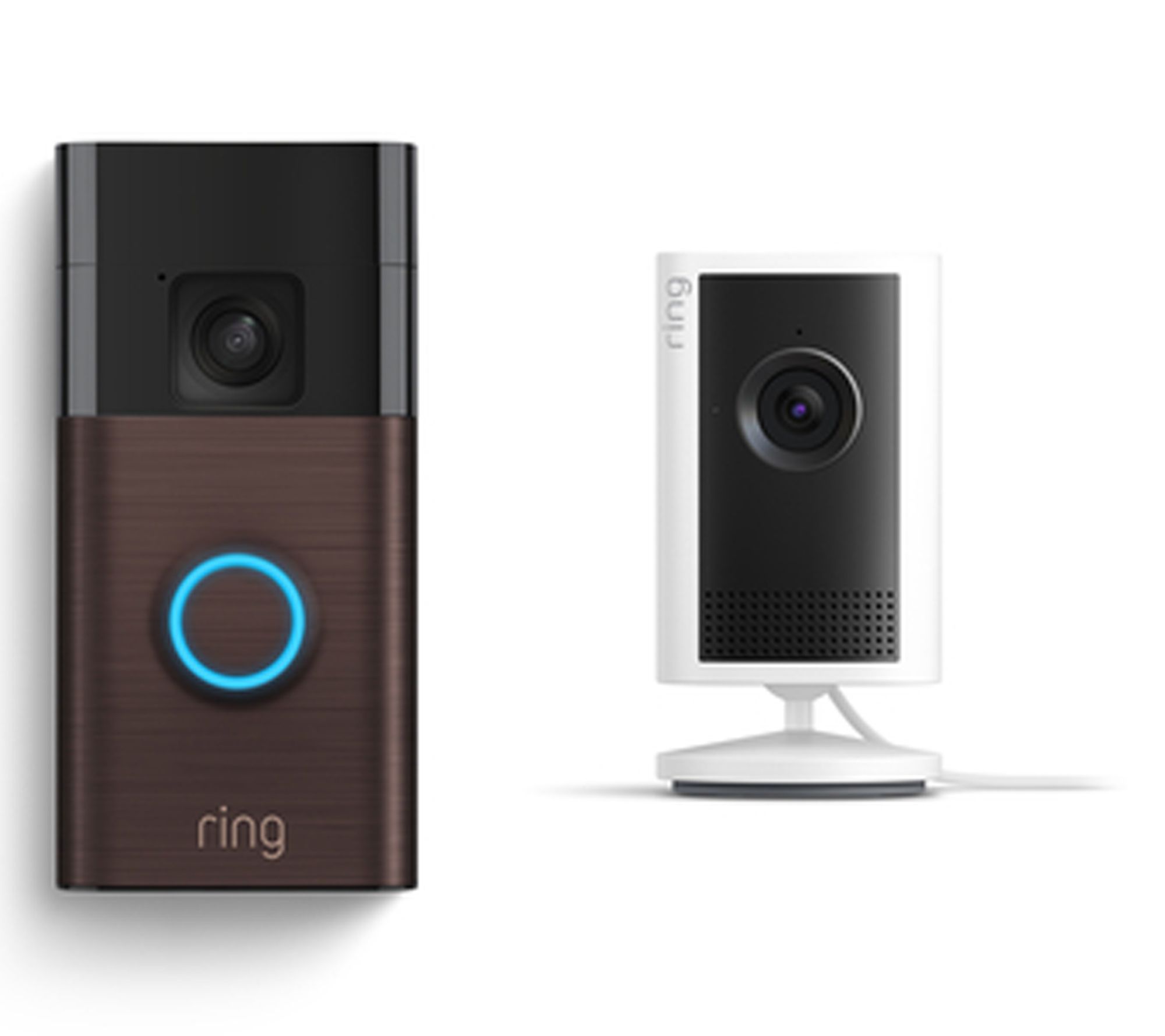 Ring Battery Doorbell with 2-way Talk & Indoor Cam Plus w/ Ring Assist+