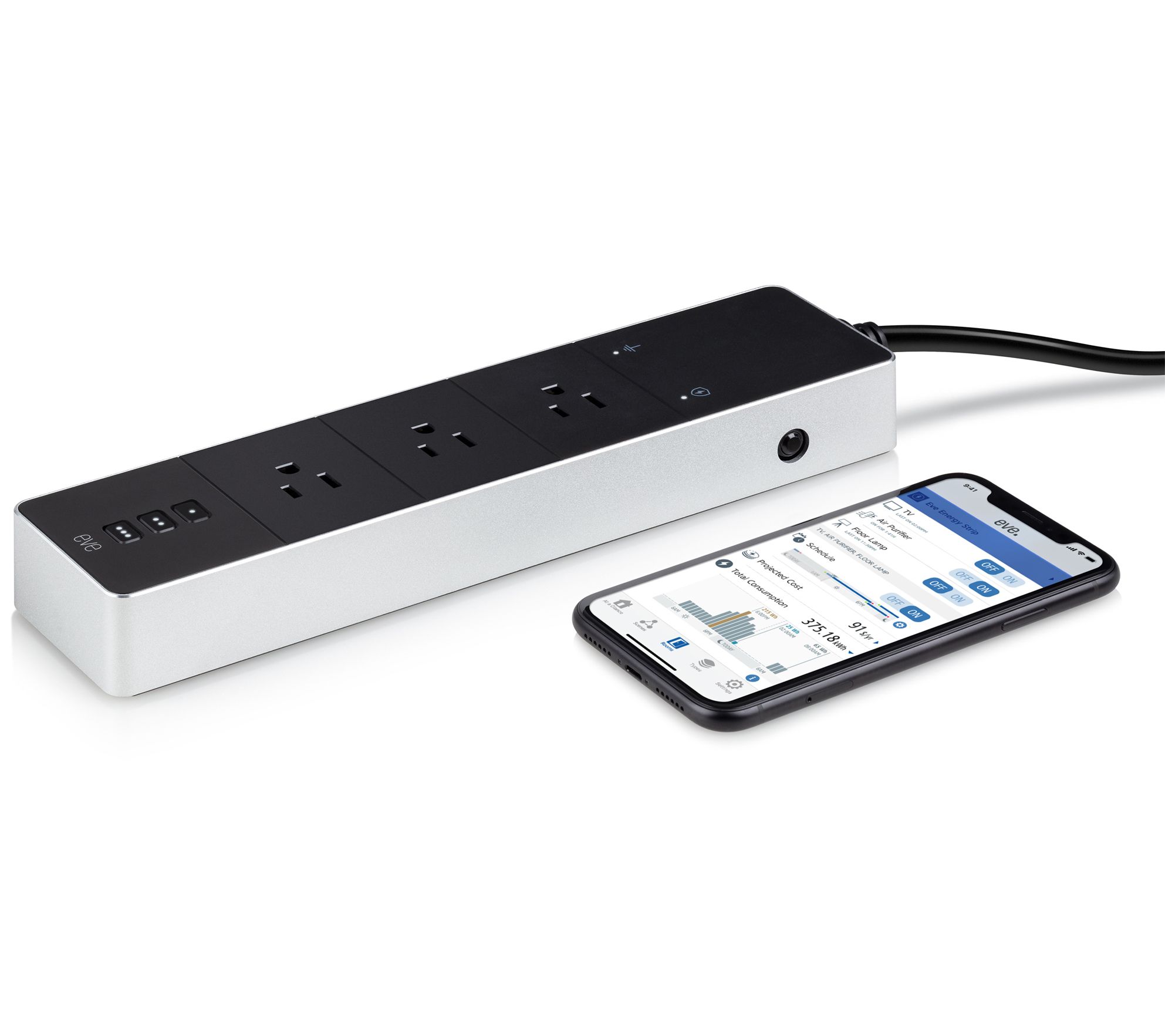 Eve Energy Smart Powerstrip with Apple HomeKit Technology