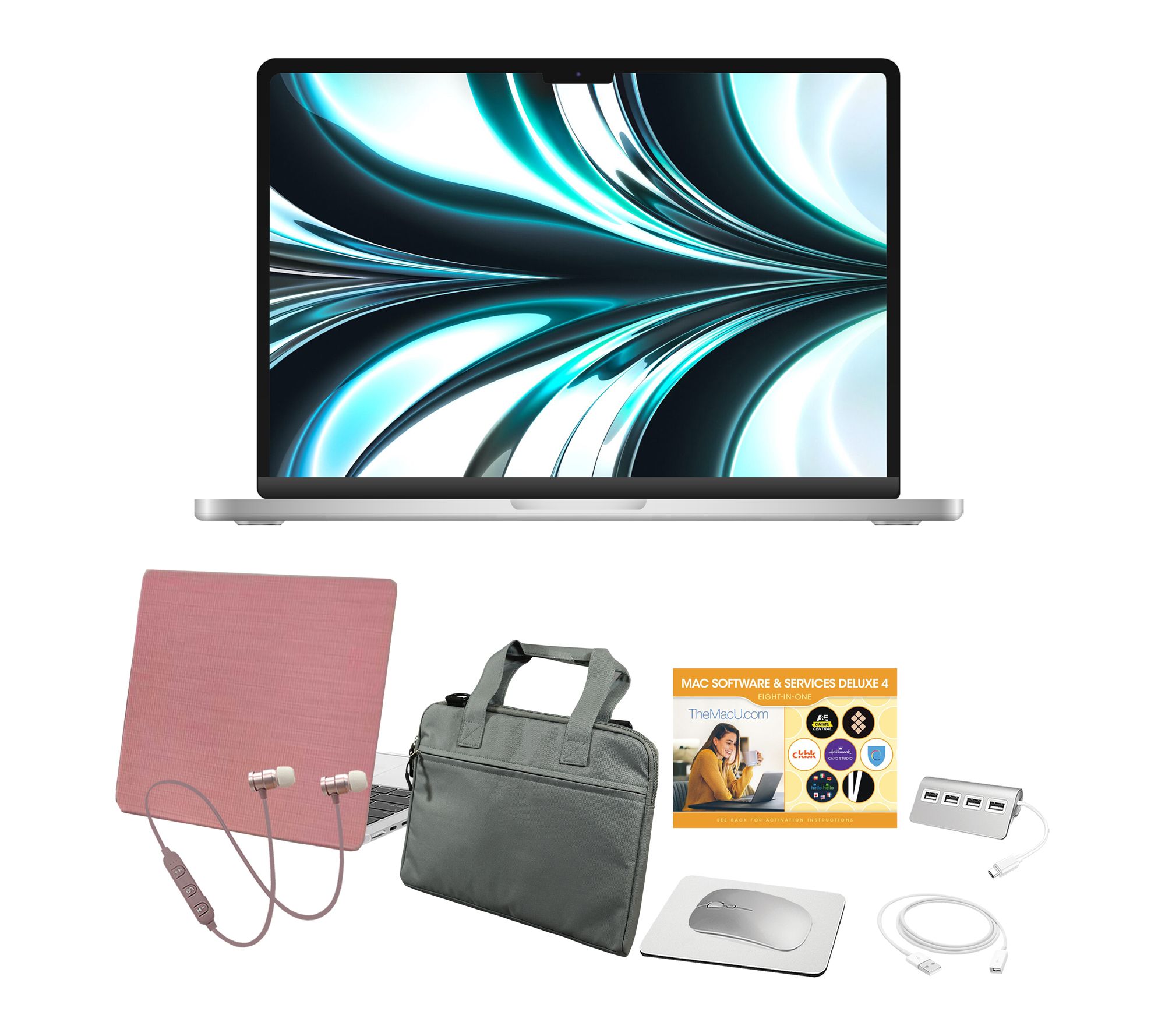 Apple Macbook Air 13" M4 256B with Software Suite, Fitted Clip