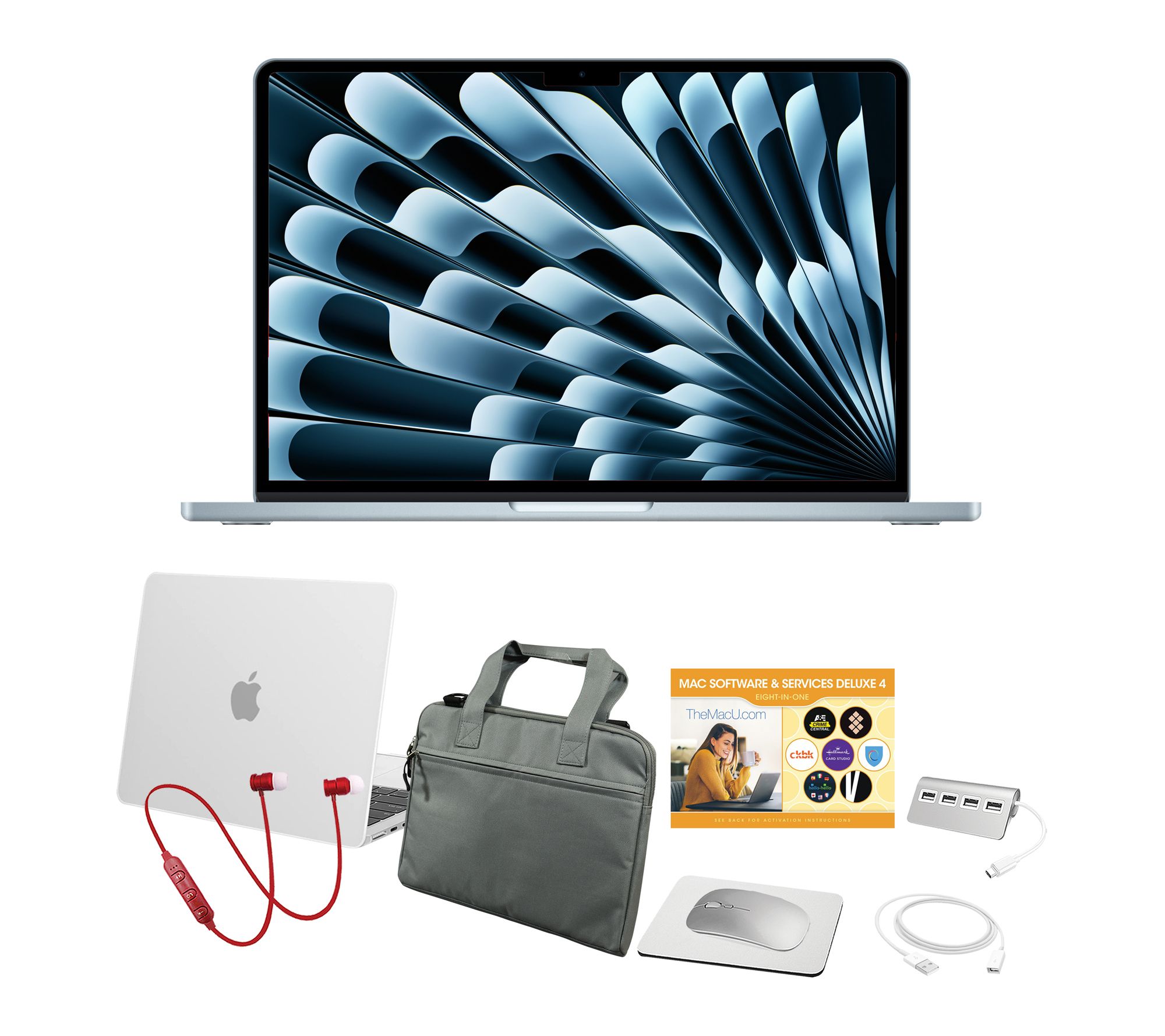 Apple Macbook Air 13" M4 256B with Software Suite, Fitted Clip