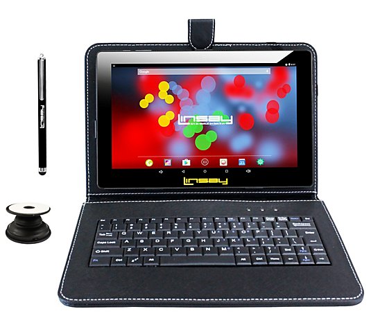 Linsay 10" IPS Tablet 32GB with Keyboard, Holde r & Pen
