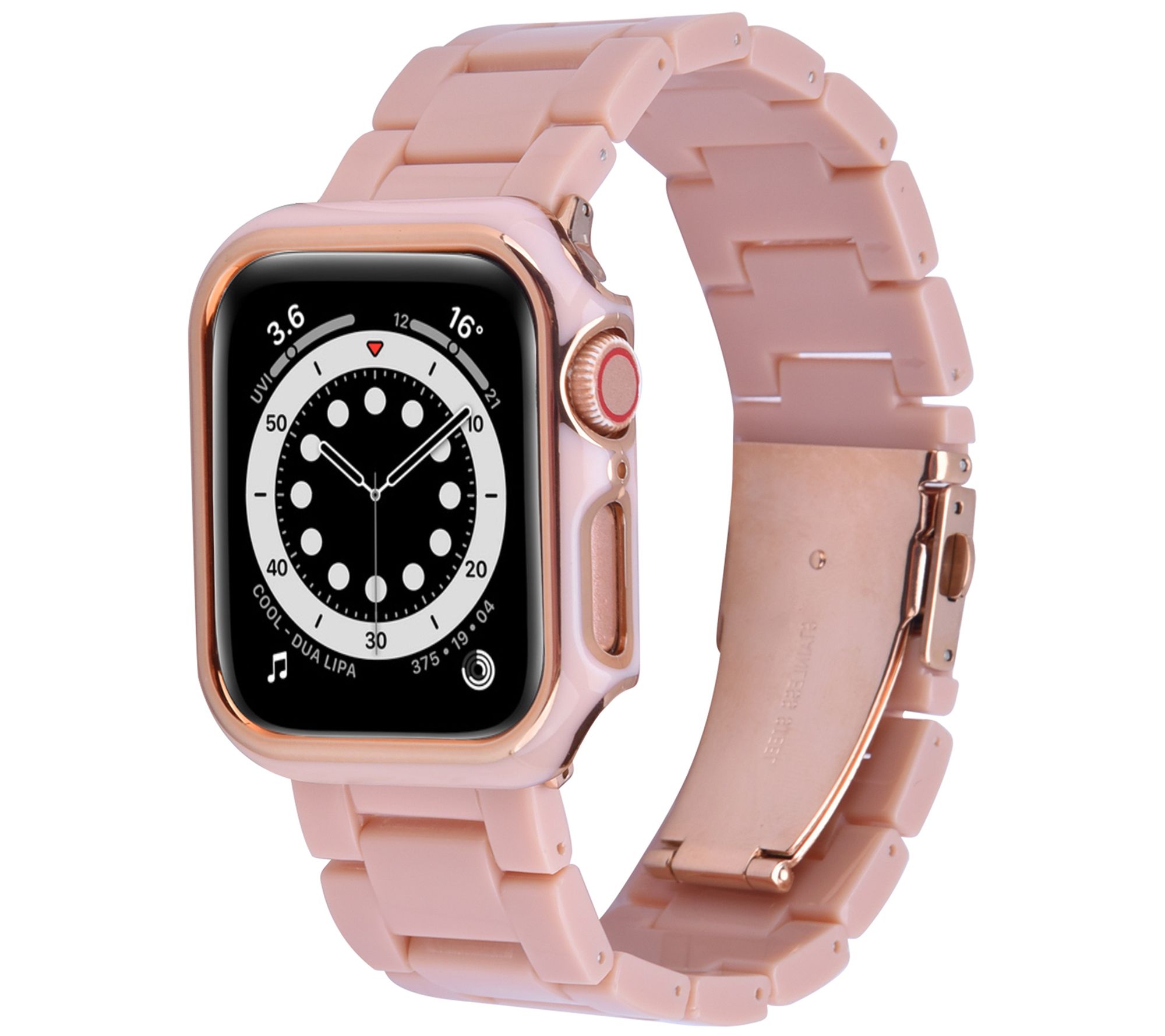 WorryFree Gagdets Apple Watch 44mm Resin Band w/ Bumper Case