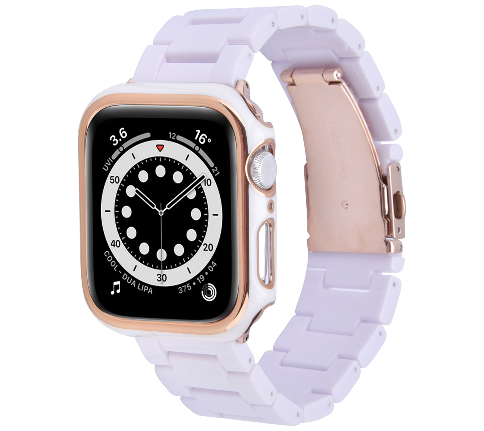 WorryFree Gagdets Apple Watch 44mm Resin Band w/ Bumper Case