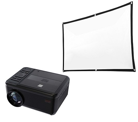RCA Bluetooth Projector with DVD Player and 100" Foldable Screen