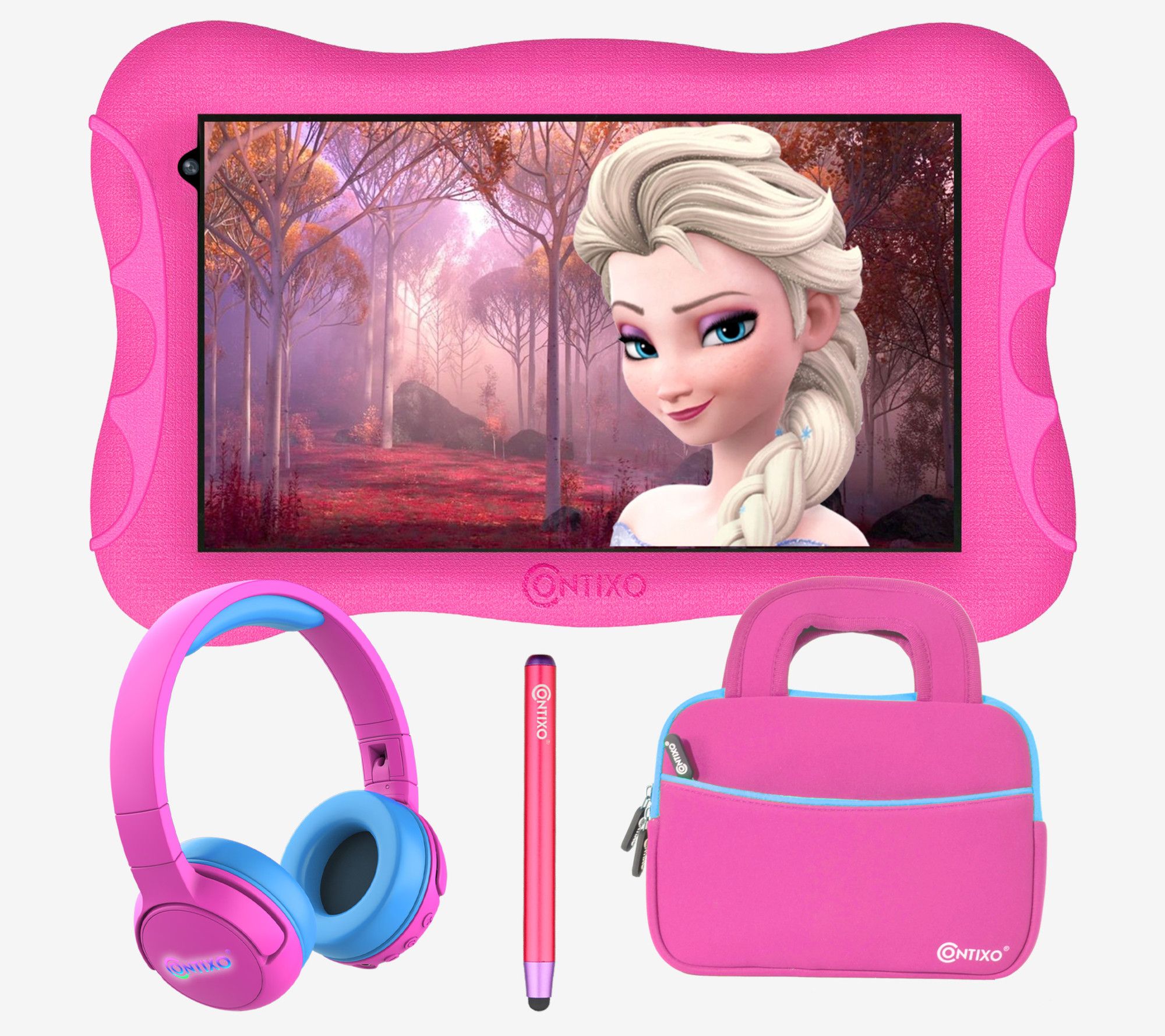 Contixo 7" Kids Tablet Bundle 32GB, Headphones,  Bag & Stylus