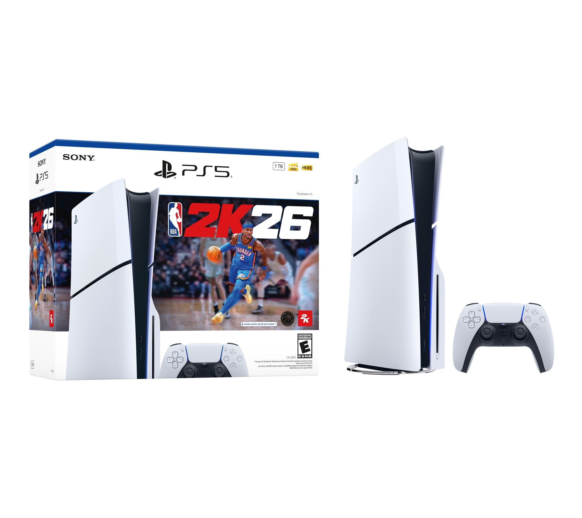 PS5 Disc Console w/ NBA2K26, Razer Headset, andVoucher Bundle