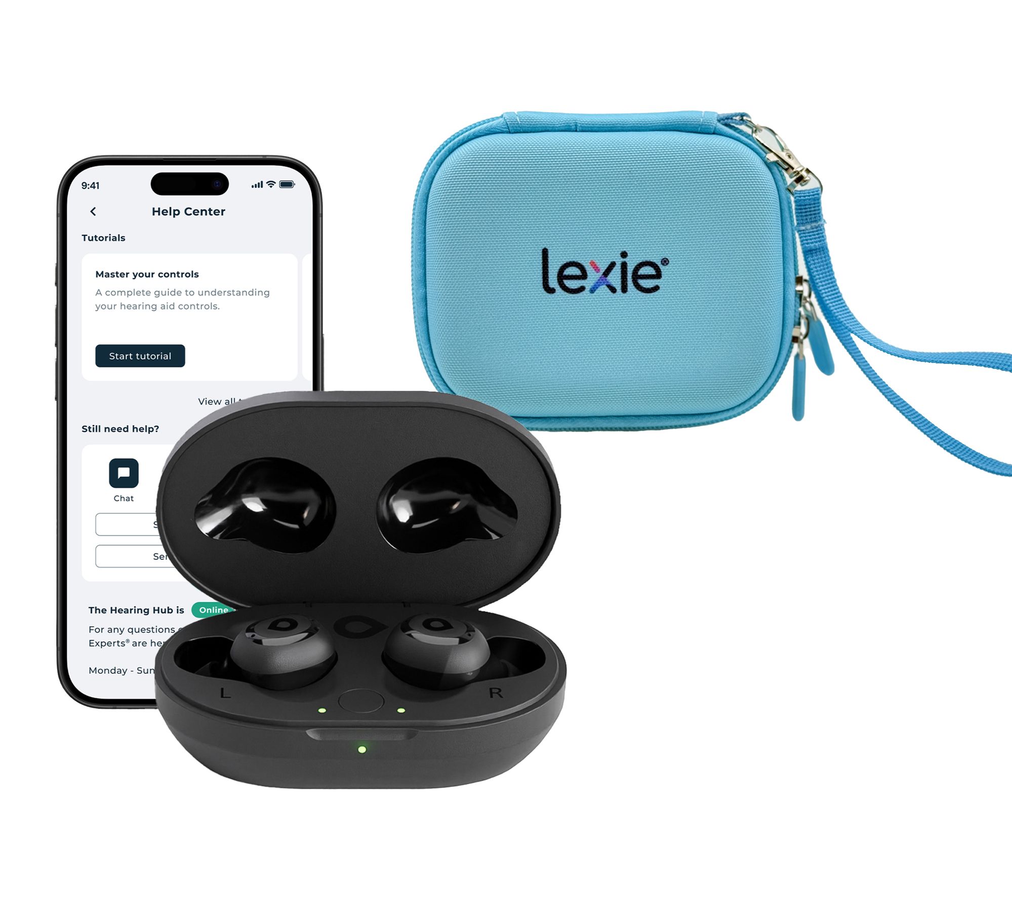 Lexie Hearing Buds In-Ear OTC Hearing Aids with Carry Case