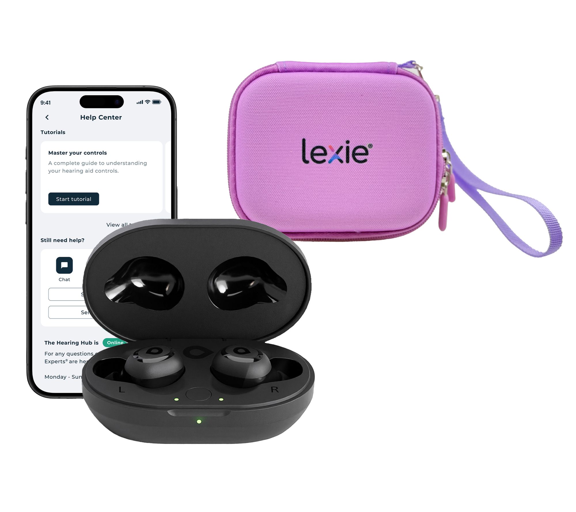 Lexie Hearing Buds In-Ear OTC Hearing Aids with Carry Case