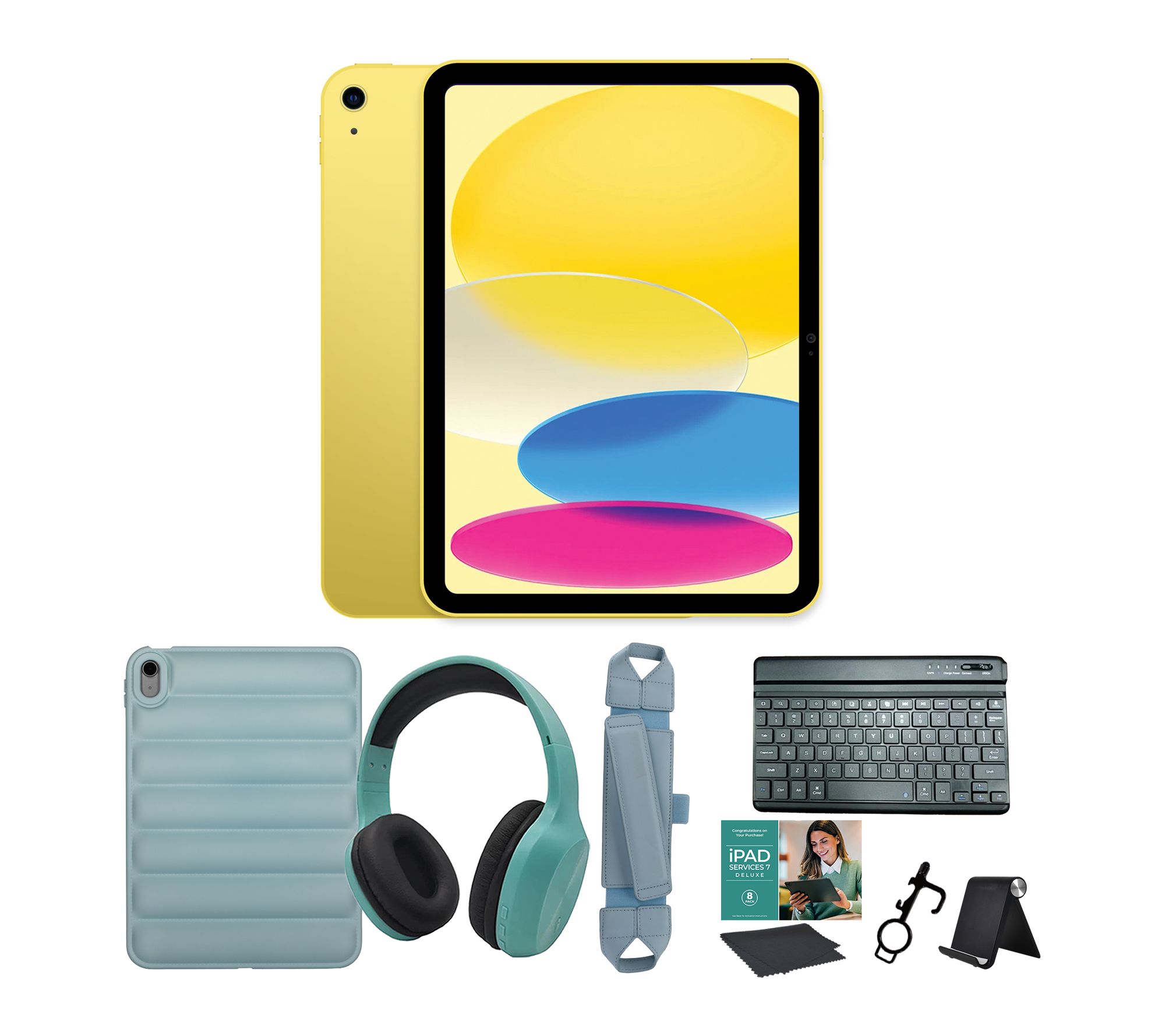 Apple iPad 11" 512GB Tablet w/ Puffer Case, Keyboard & Accs