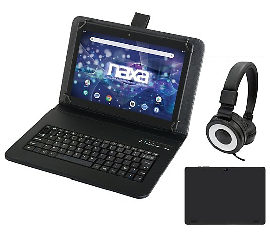 Naxa 10.1" Tablet w/ Bluetooth Keyboard, Case &Headphones