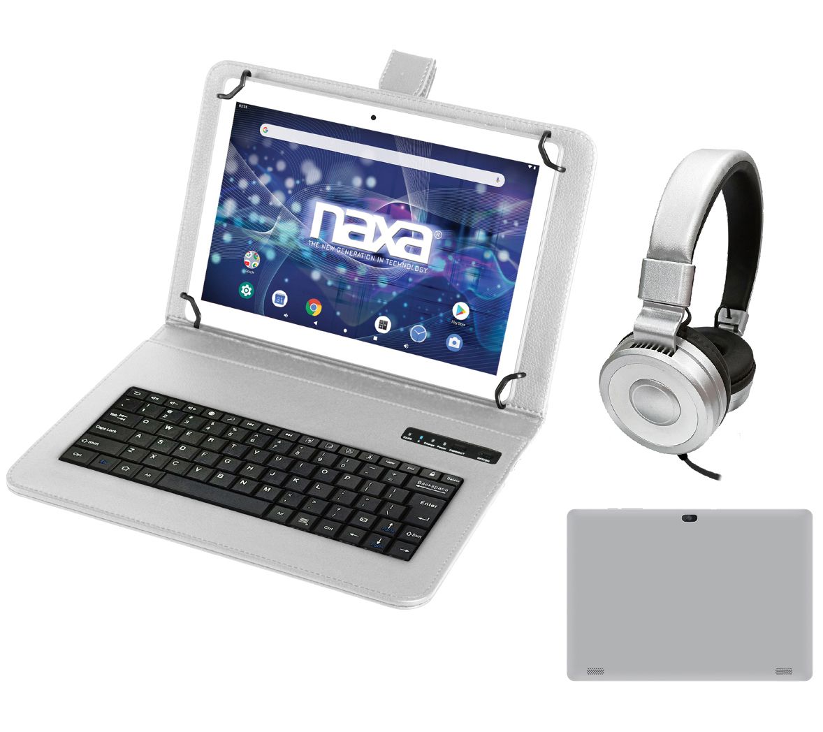 Naxa 10.1" Tablet w/ Bluetooth Keyboard, Case &Headphones