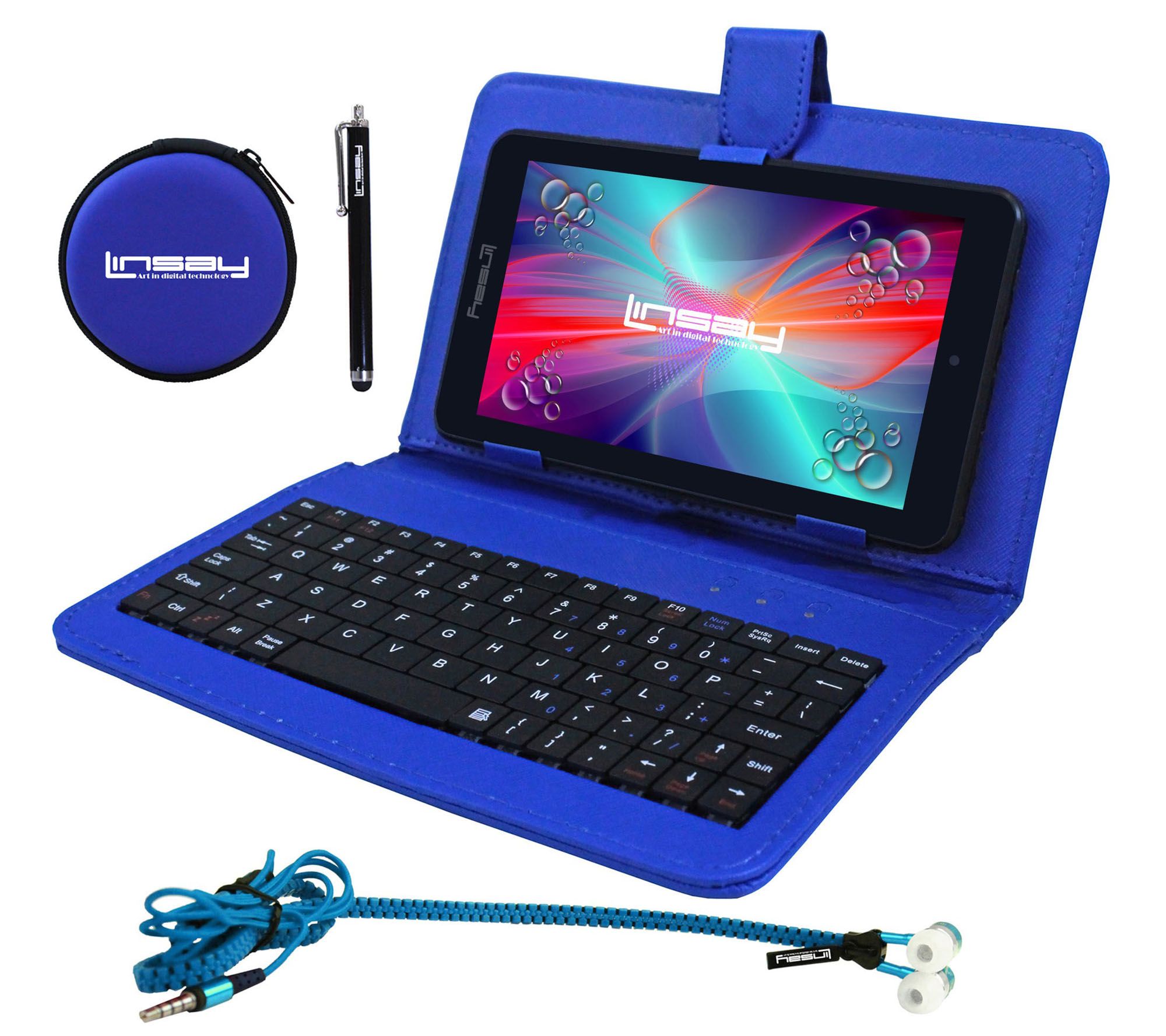 LINSAY 7" HD Tablet with Case and Accessories