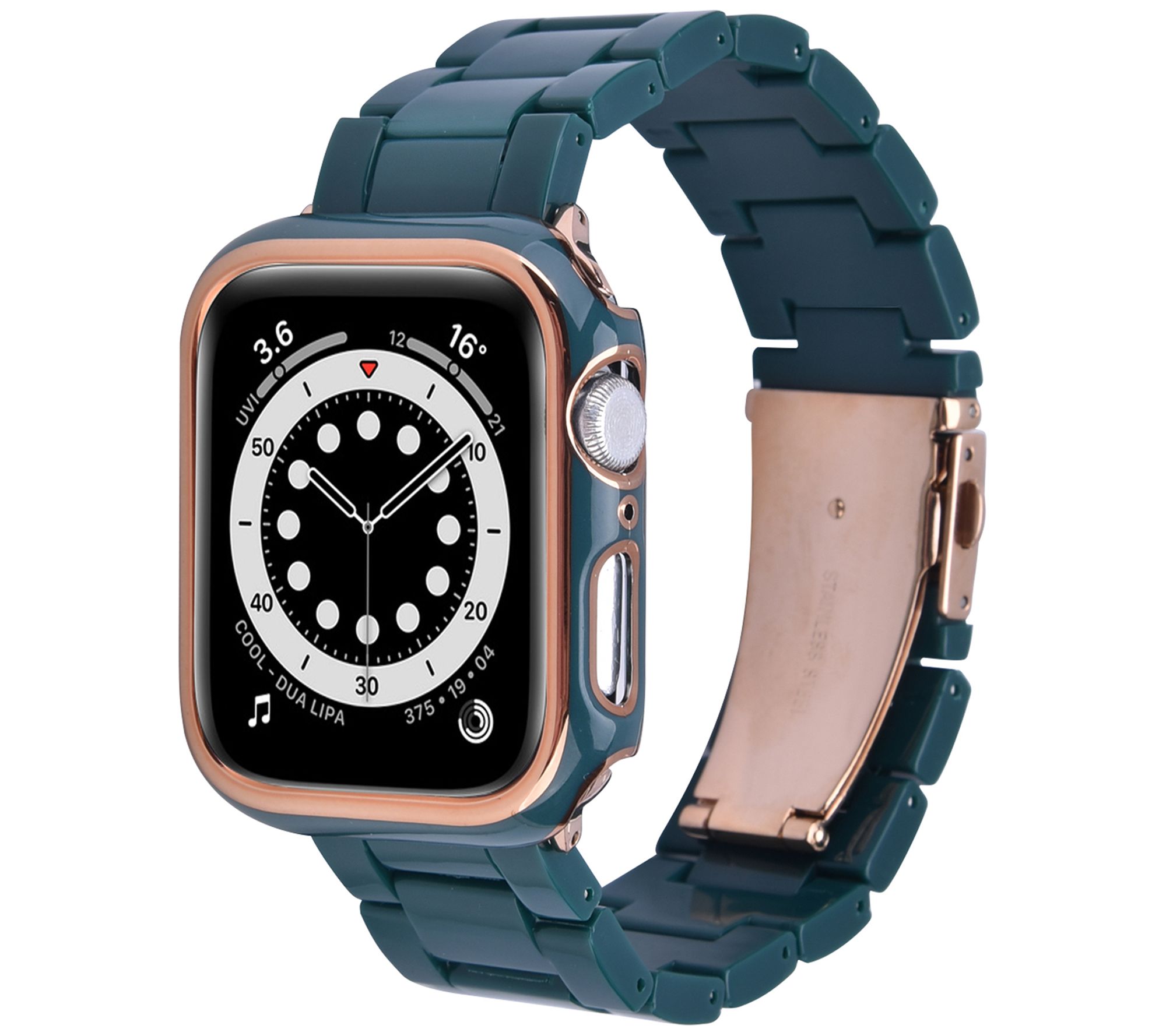 WorryFree Gagdets Apple Watch 40mm Resin Band w/ Bumper Case