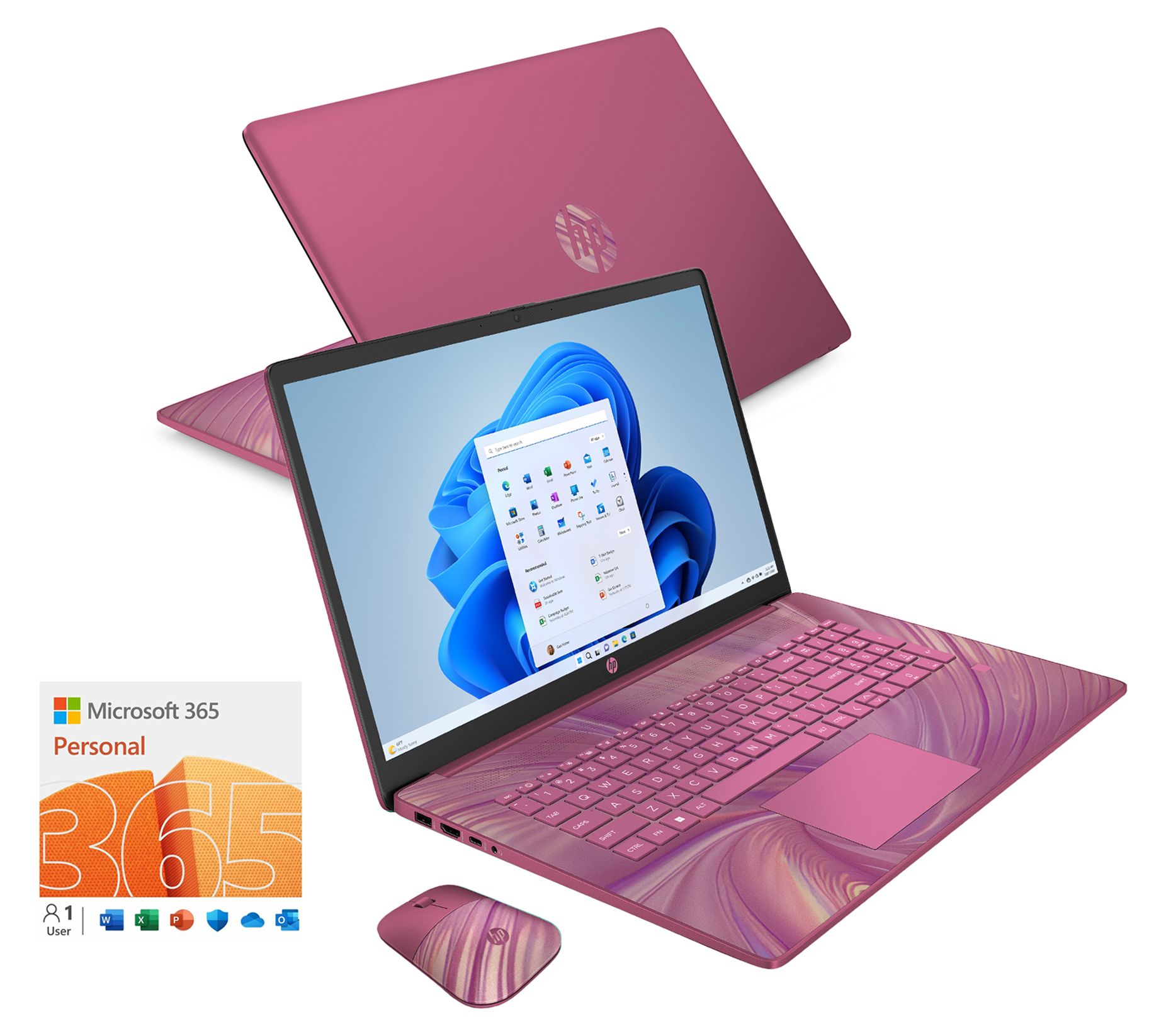 "As Is" HP 17" Laptop Intel, 4GB RAM 128GB SSD with HP Wireless Mouse