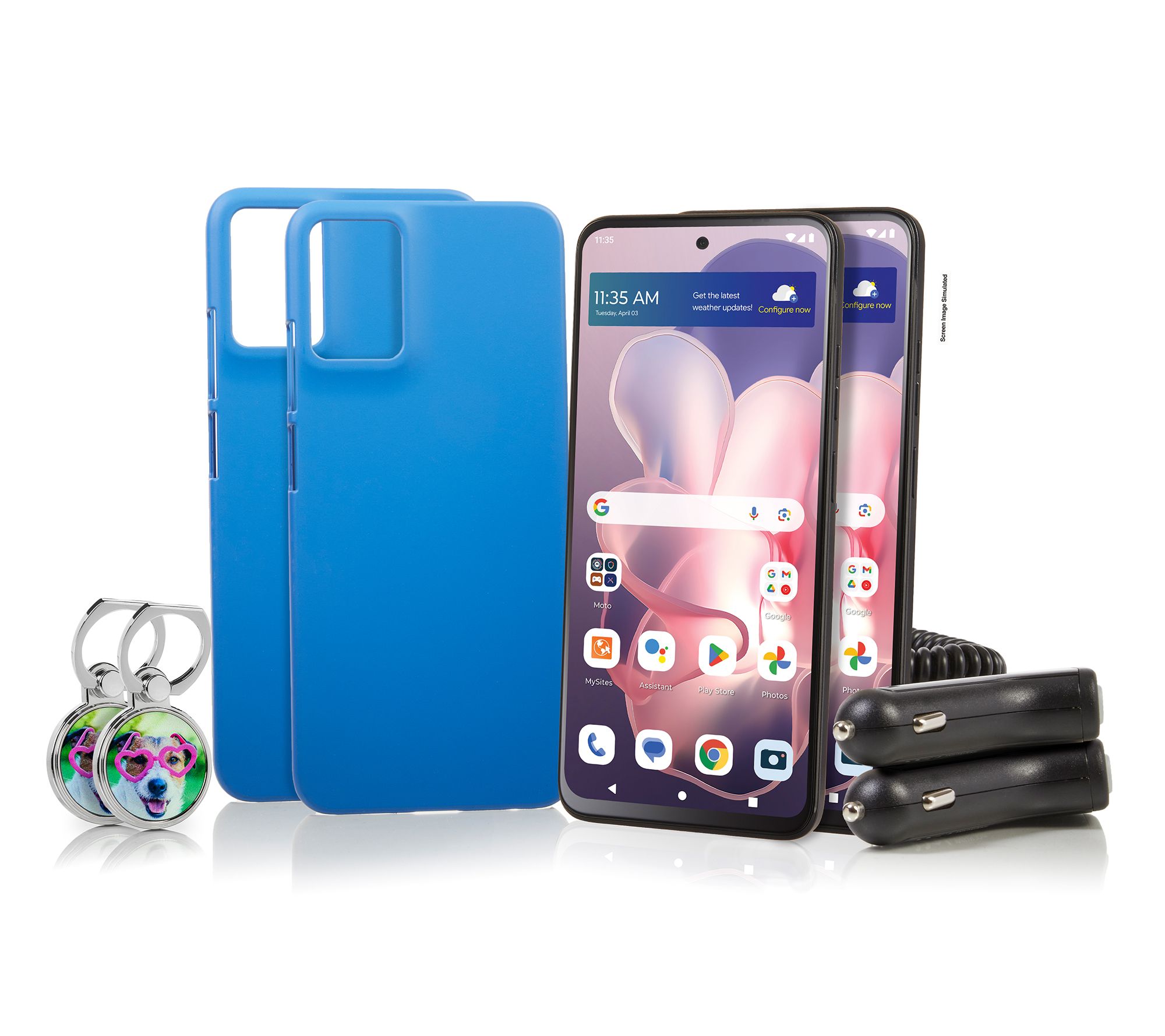 Moto G Power Tracfone 2-Pack w/1500 Minutes Texts & Data and Accessories