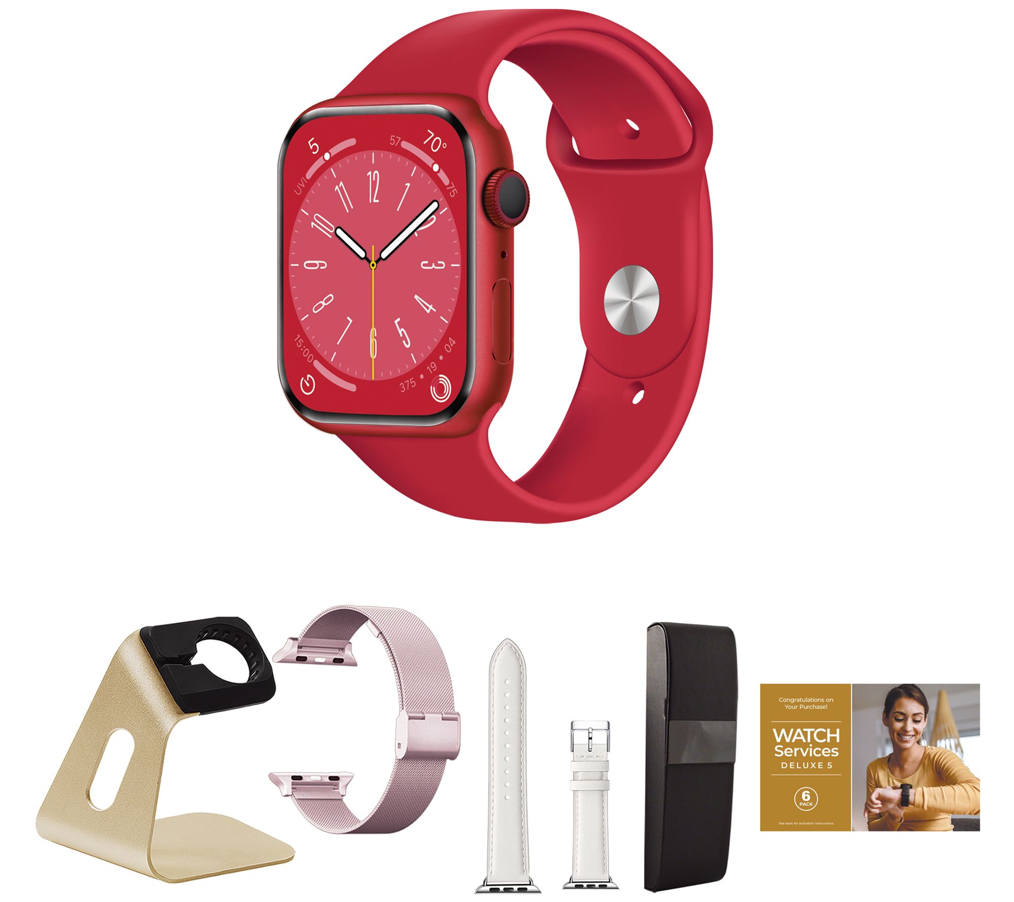 Apple Watch Series 8 41mm M/L Smartwatch with Accessories
