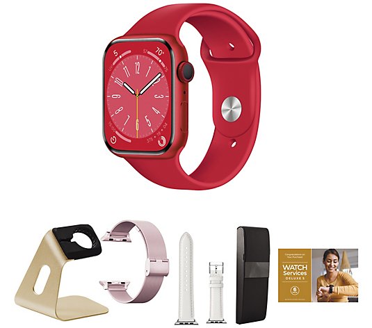 Apple Watch Series 8 41mm M/L Smartwatch with Accessories