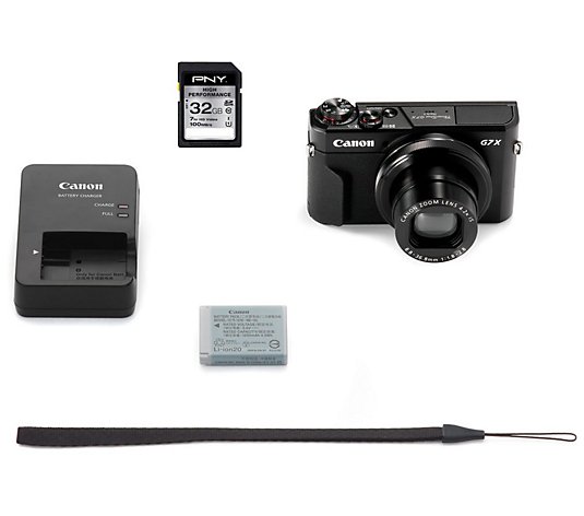 Canon PowerShot G7 X Mark II Camera w/ 32GB SDemory Card