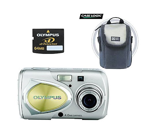 Olympus Stylus 400 4.0MP Digital Camera Card & Bag -