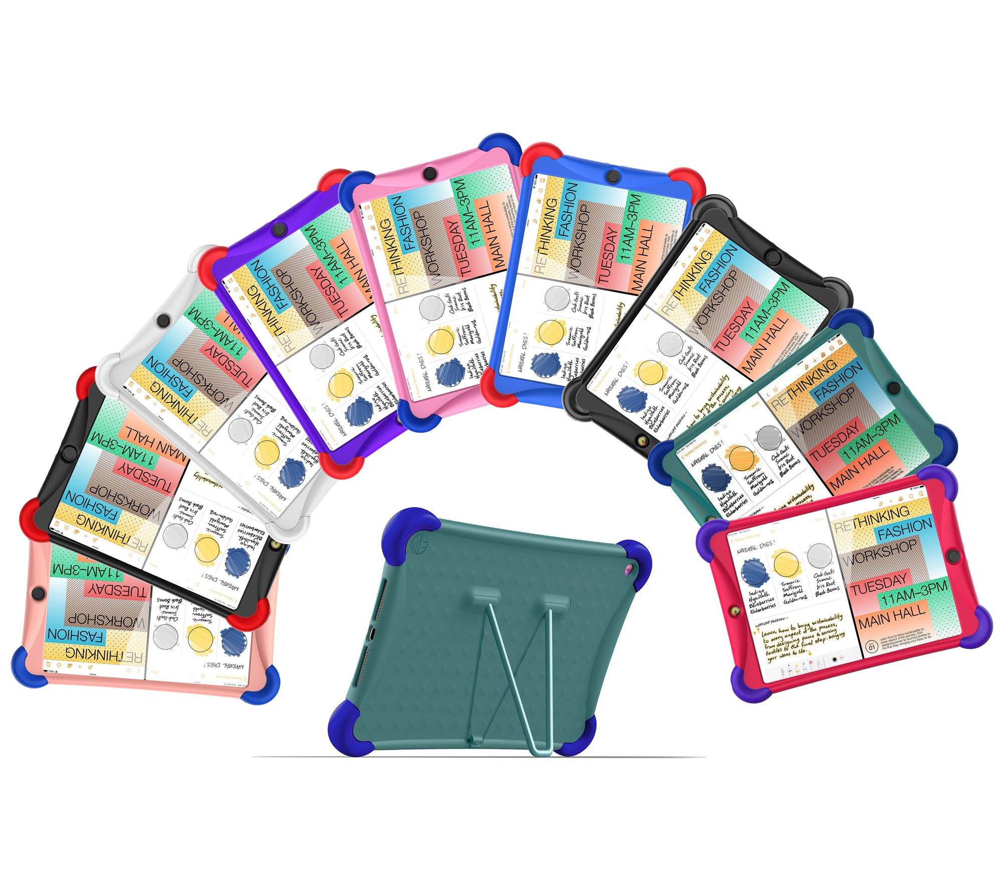 ME Silicone Case with Stainless Steel Kickstandfor iPad 10.2"