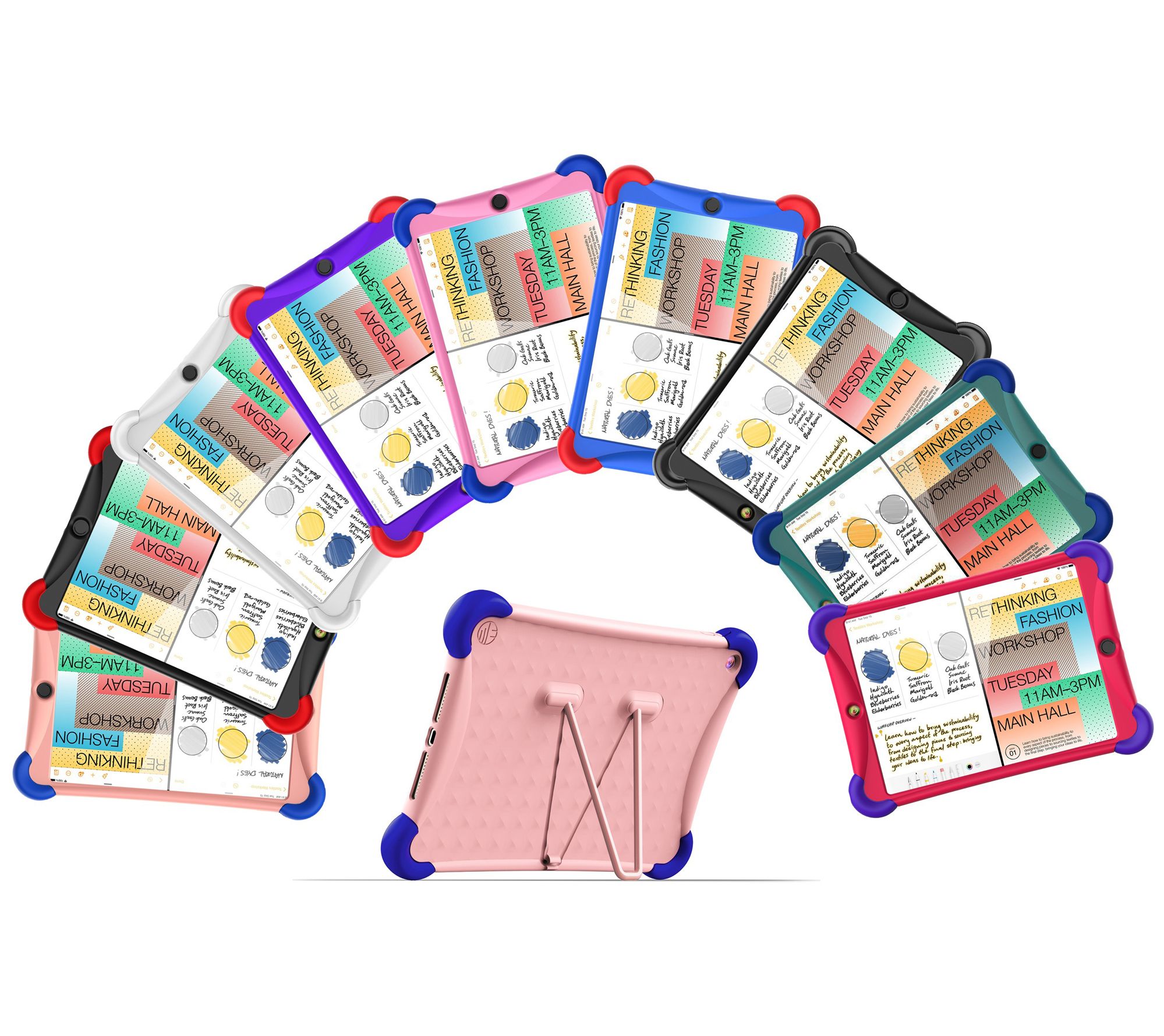 ME Silicone Case with Stainless Steel Kickstandfor iPad 10.2"