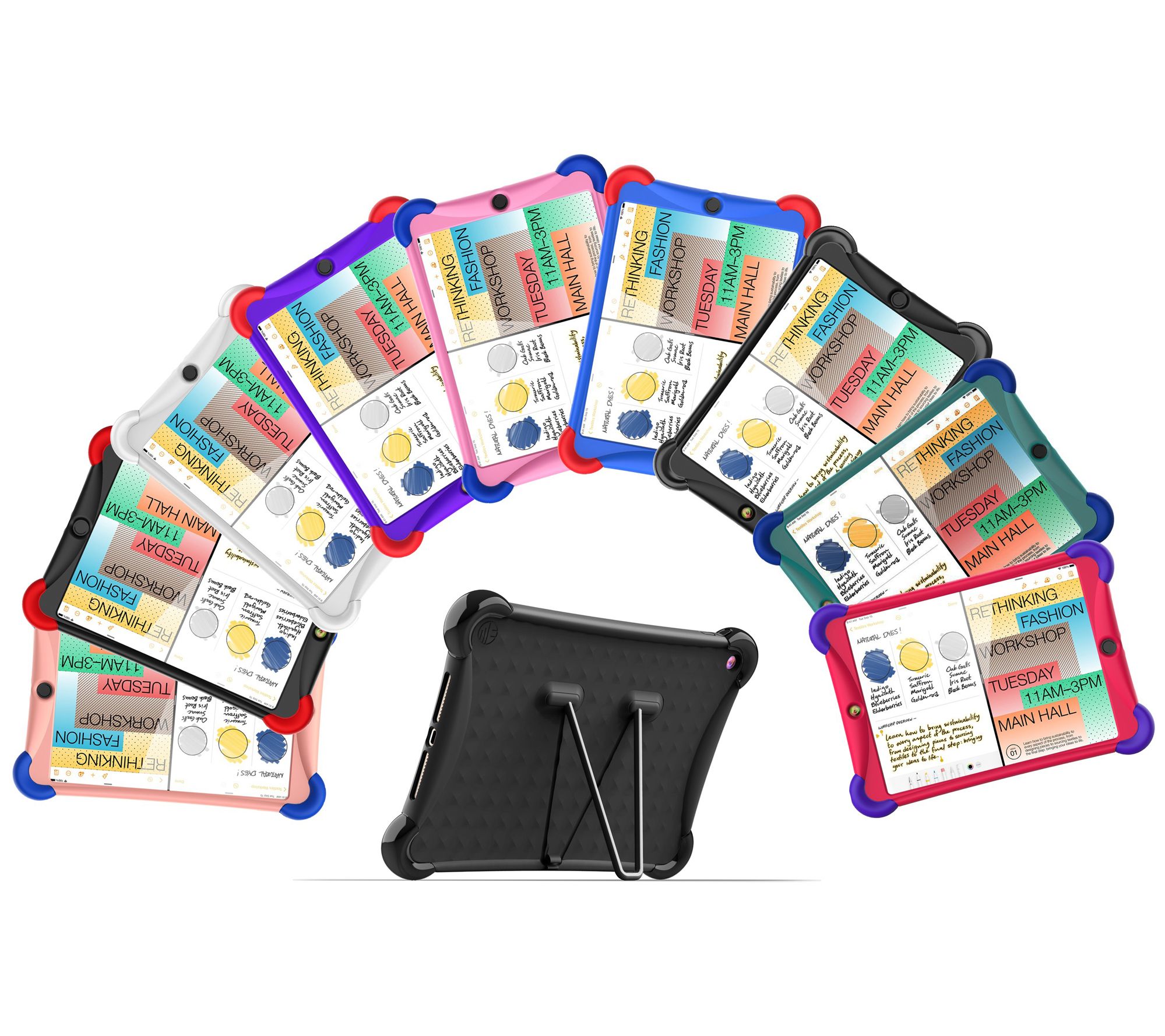 ME Silicone Case with Stainless Steel Kickstandfor iPad 10.2"