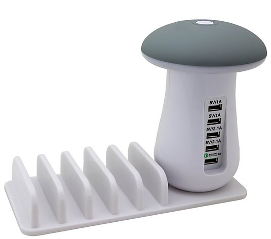 Trexonic Five-Port USB Charging Station with LED Light