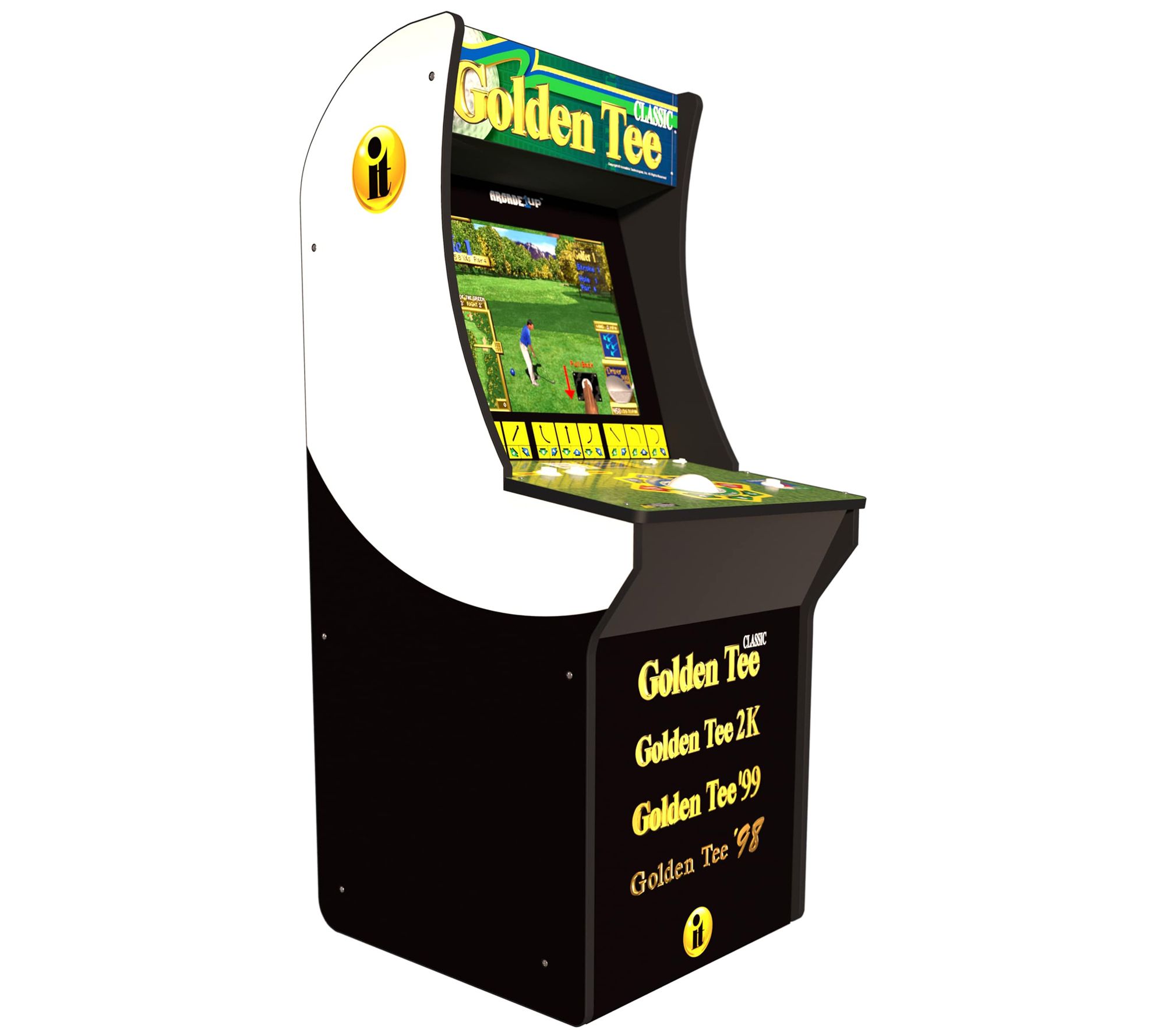 Arcade1Up Golden Tee Classic Home Arcade with Riser - QVC.com