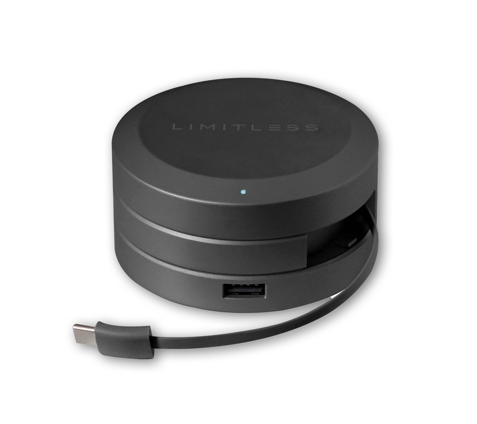 Limitless ChargeHub Power Bank with Retractable AC Prong & Cables