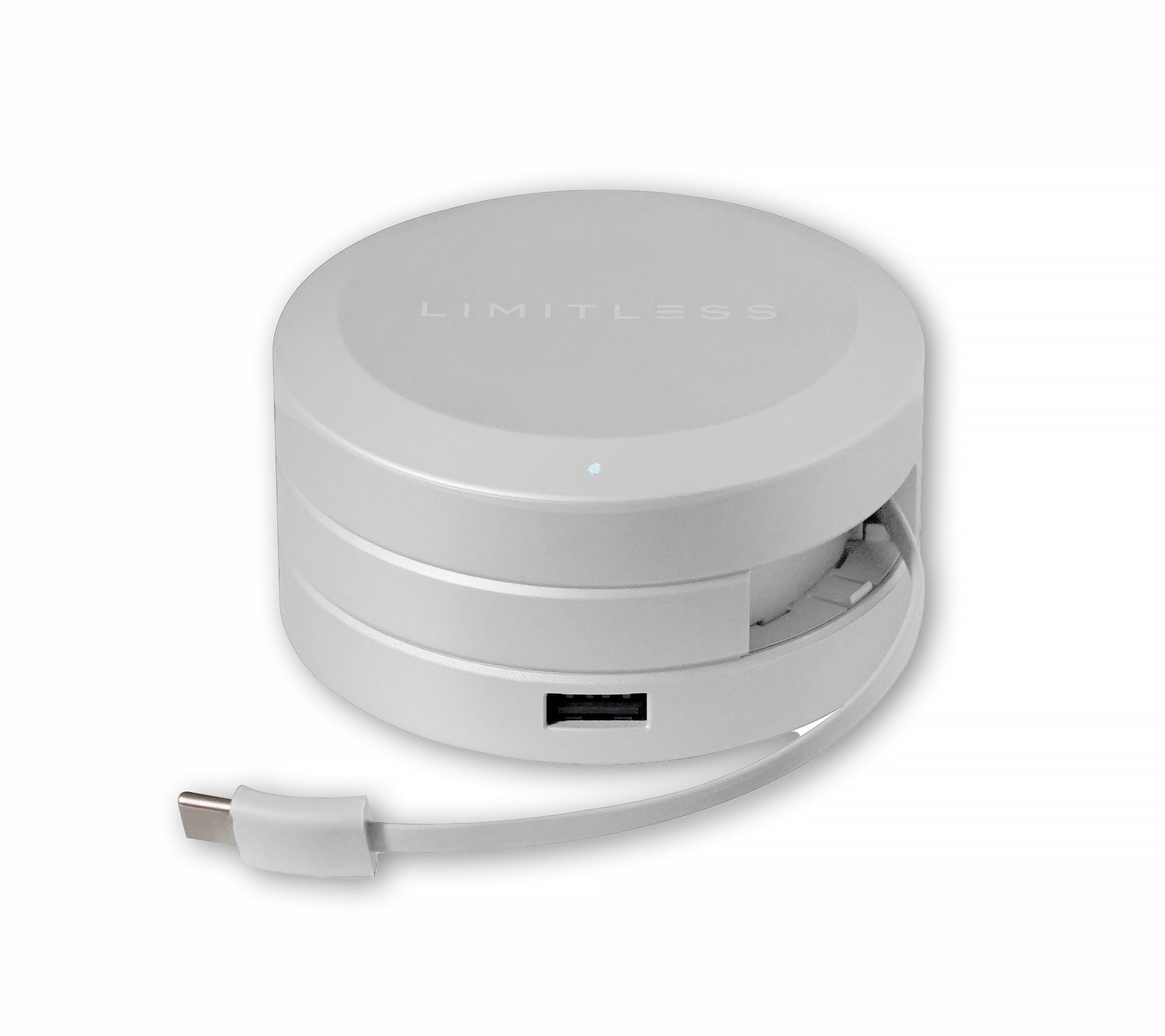 Limitless ChargeHub Power Bank with Retractable AC Prong & Cables