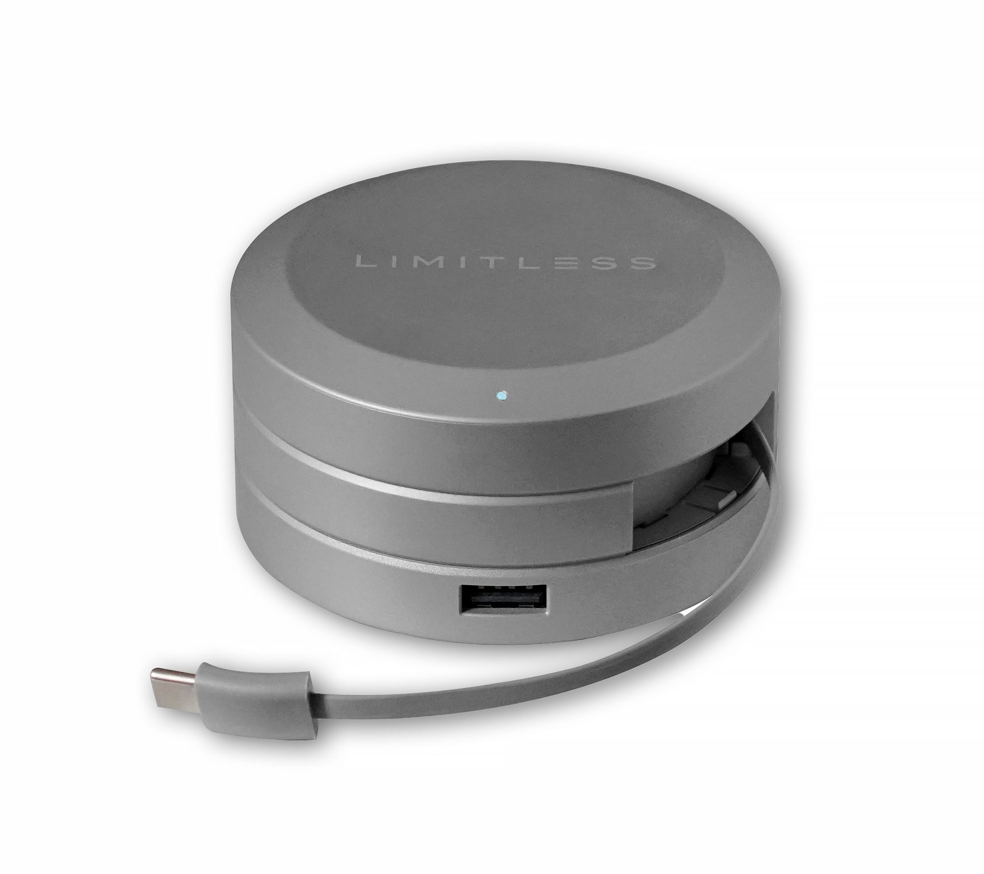 Limitless ChargeHub Power Bank with Retractable AC Prong & Cables