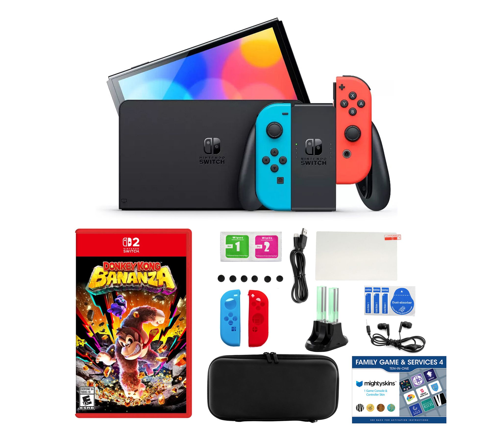 Nintendo Switch OLED with Donkey Kong Bananza,Accessories