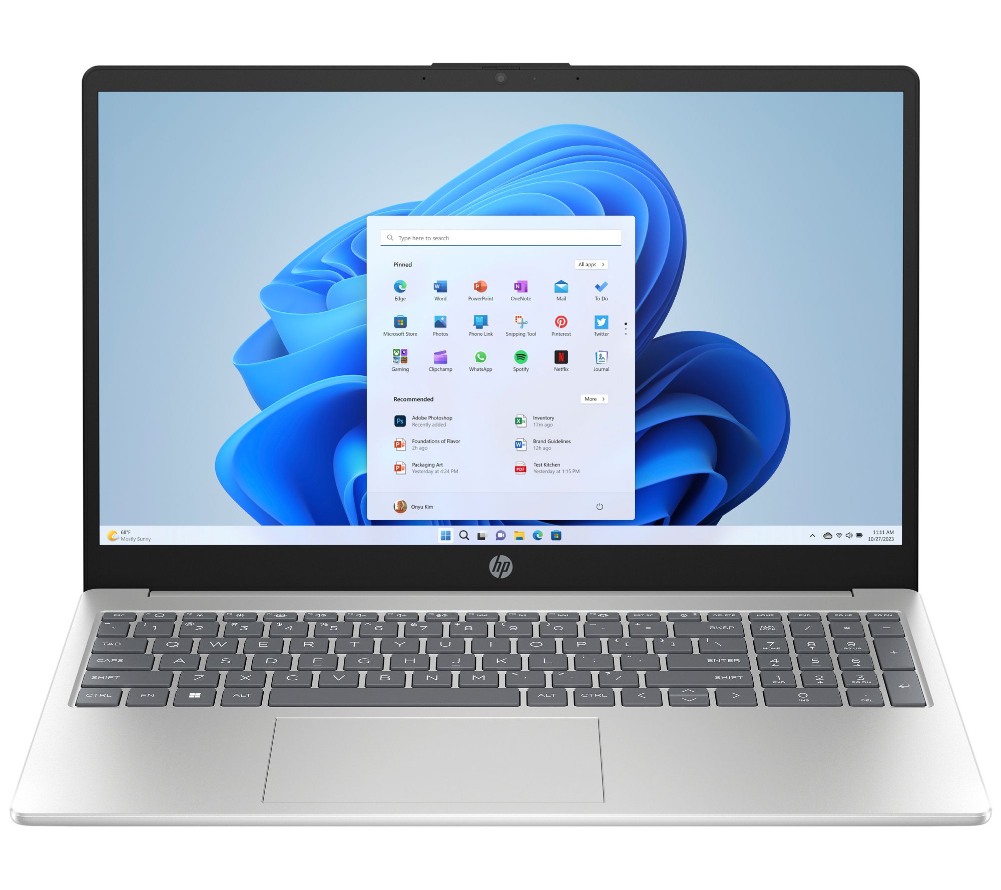 HP 15" Touch Laptop Intel N200 4GB Memory 256GB Storage