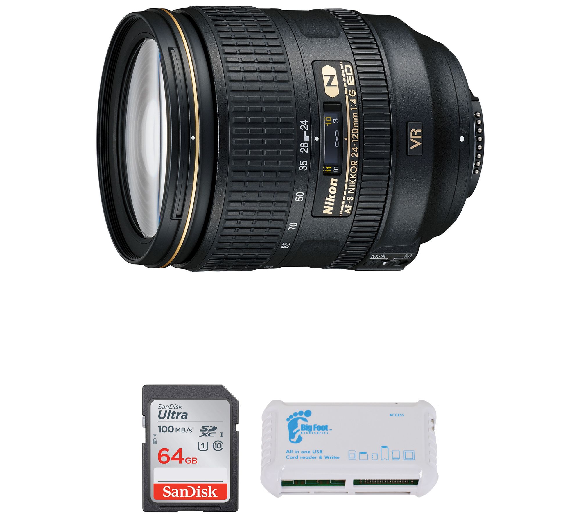Nikon NIKKOR 24-120mm f/4G ED VR Lens Bundle