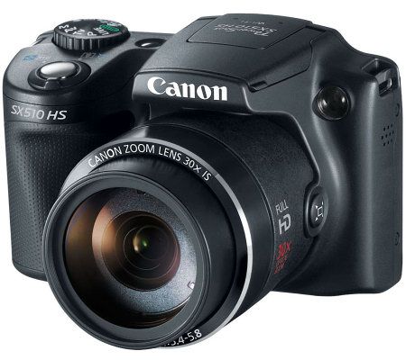 Labe Karu stoom Canon PowerShot SX510 12.1 MP Camera w/ WiFi &HD Video - QVC.com