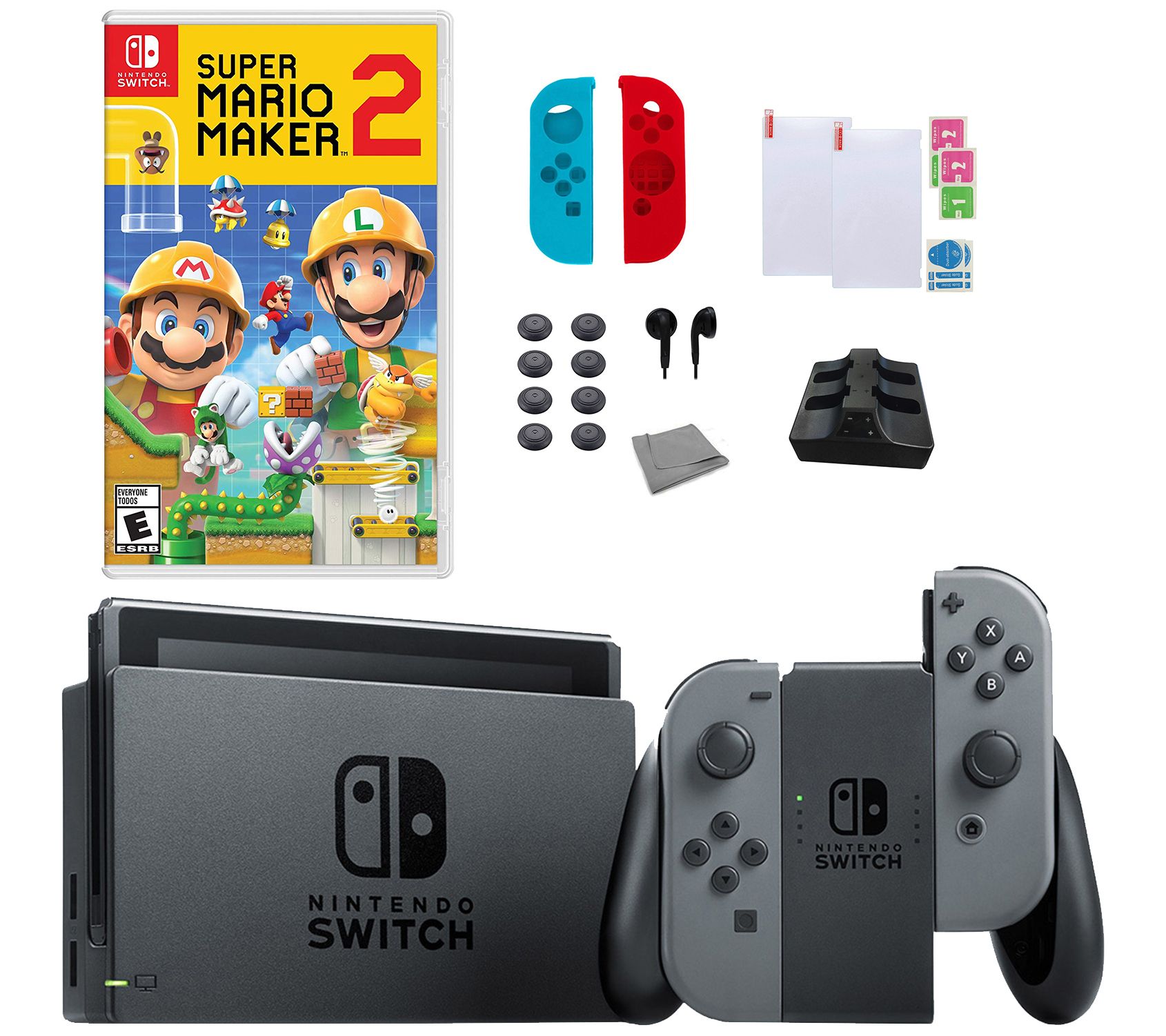Nintendo Switch with Mario Maker 2 & accs - QVC.com