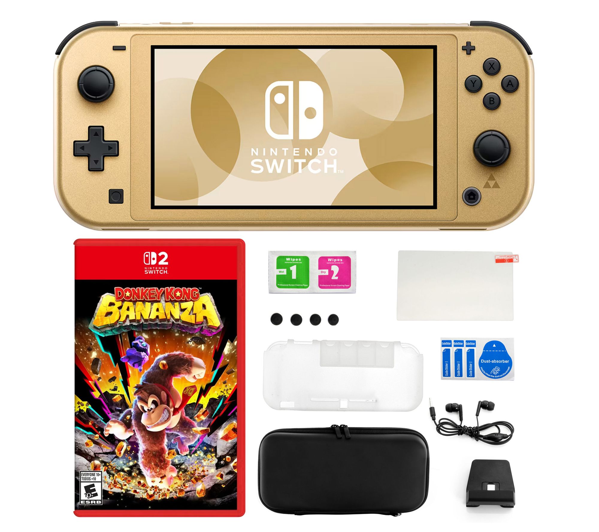 Nintendo Switch Lite Hyrule Console with DonkeyKong Bananza a