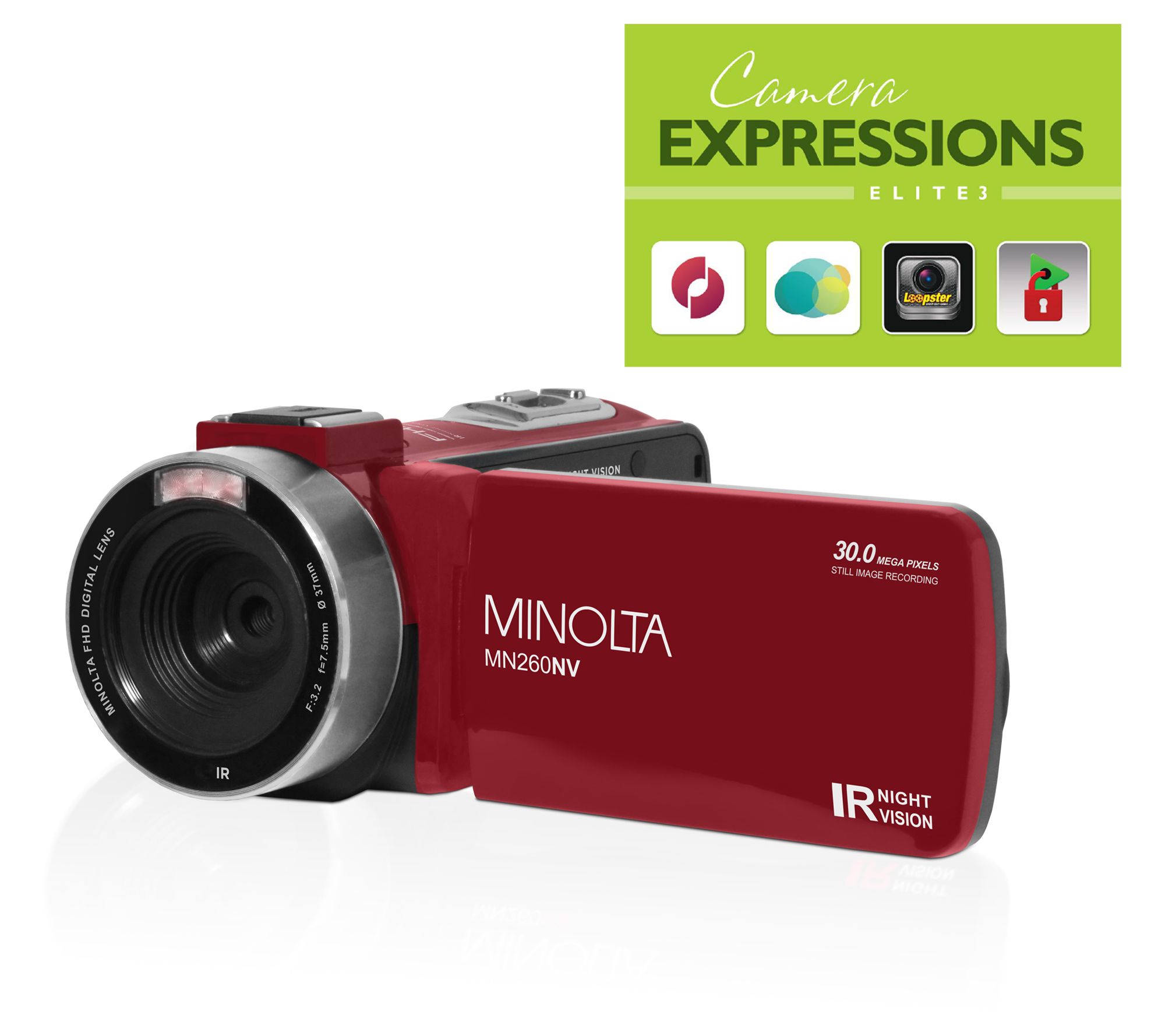 Minolta MN260NV Full HD Night Vision Camcorder with 32SD Card