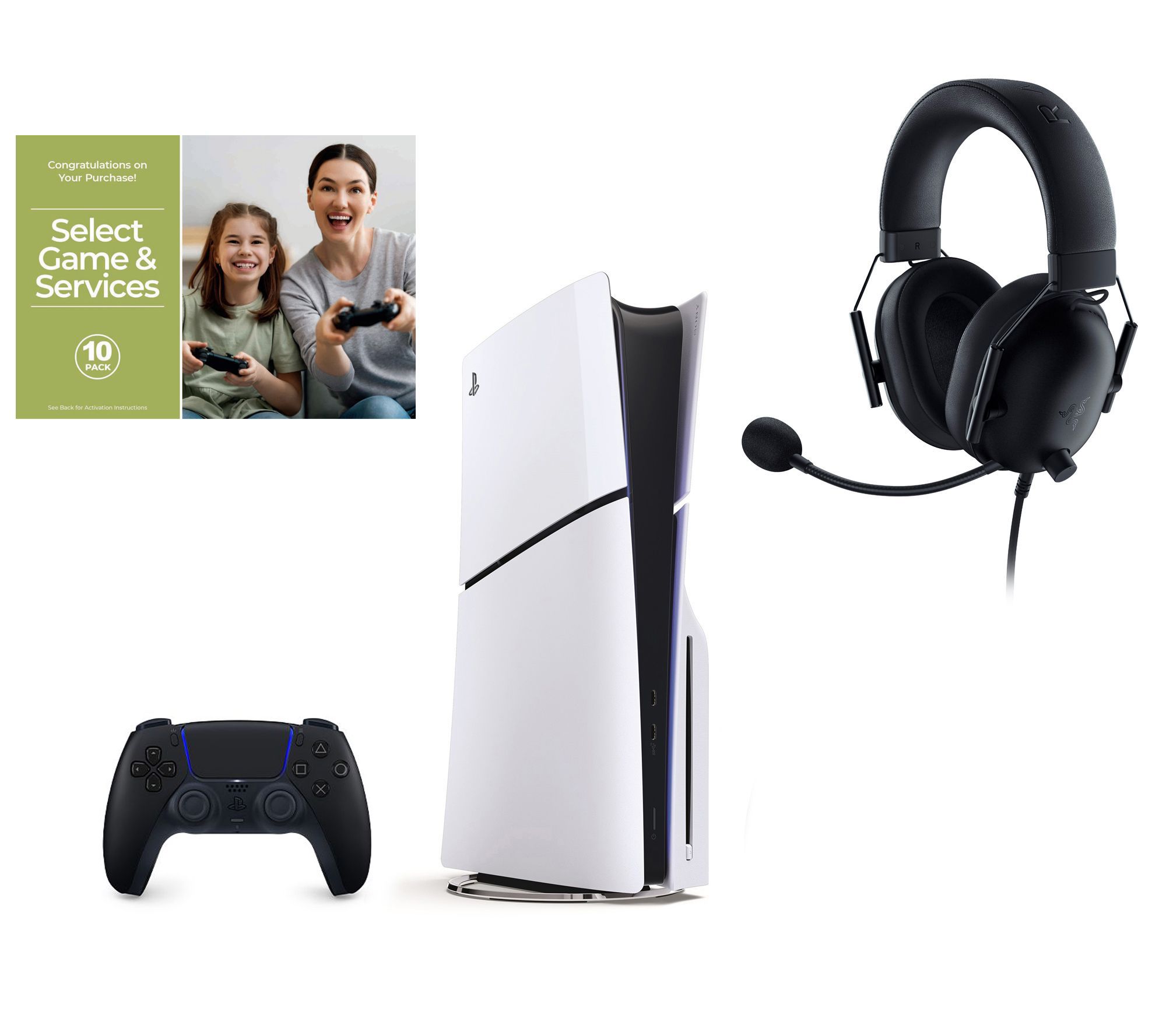 PS5 Disc Console, Razer Headset, Controller, Voucher
