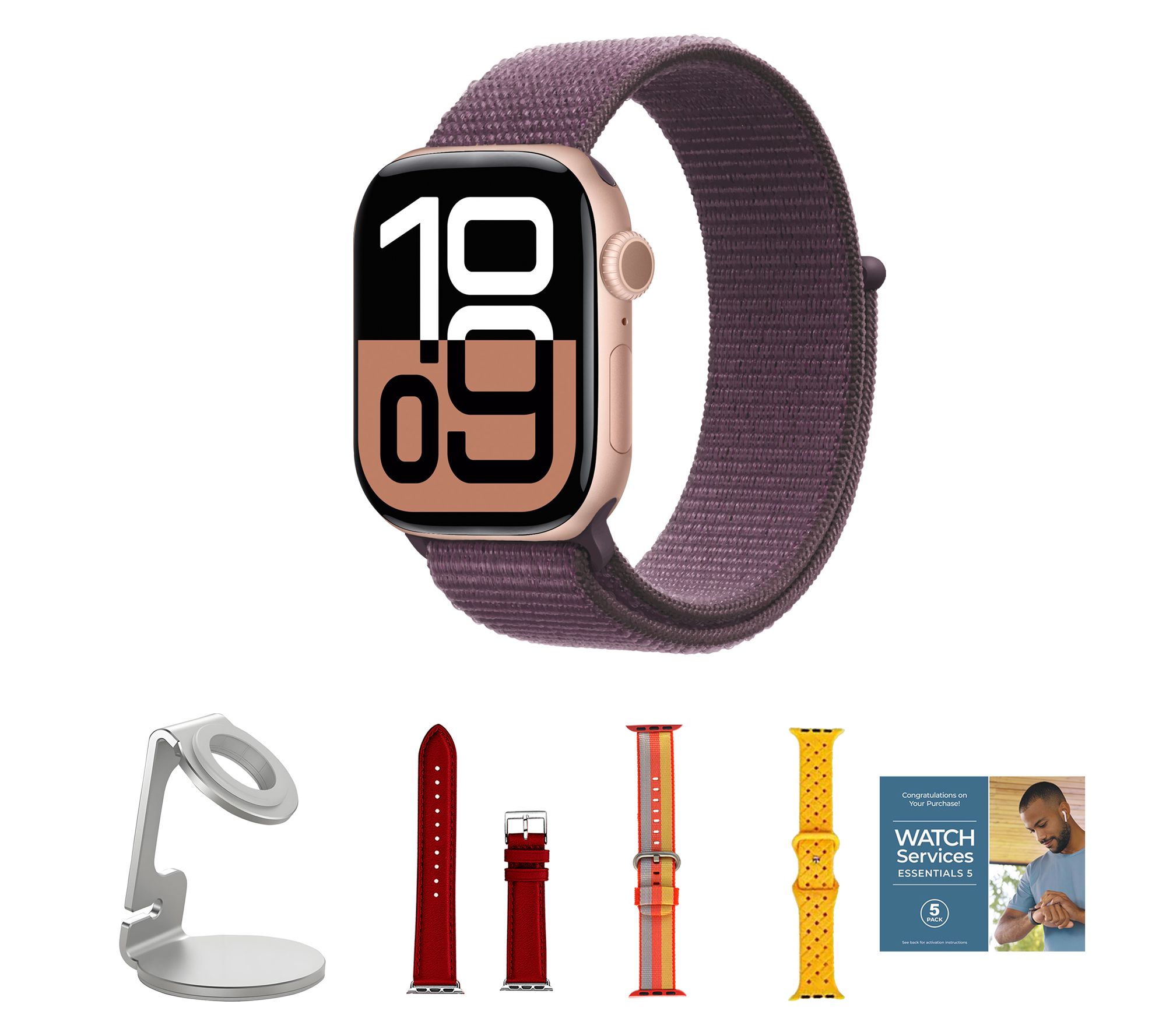 Apple Watch Ser ies 10 GPS 46mm Sport Loop wit h Accessories